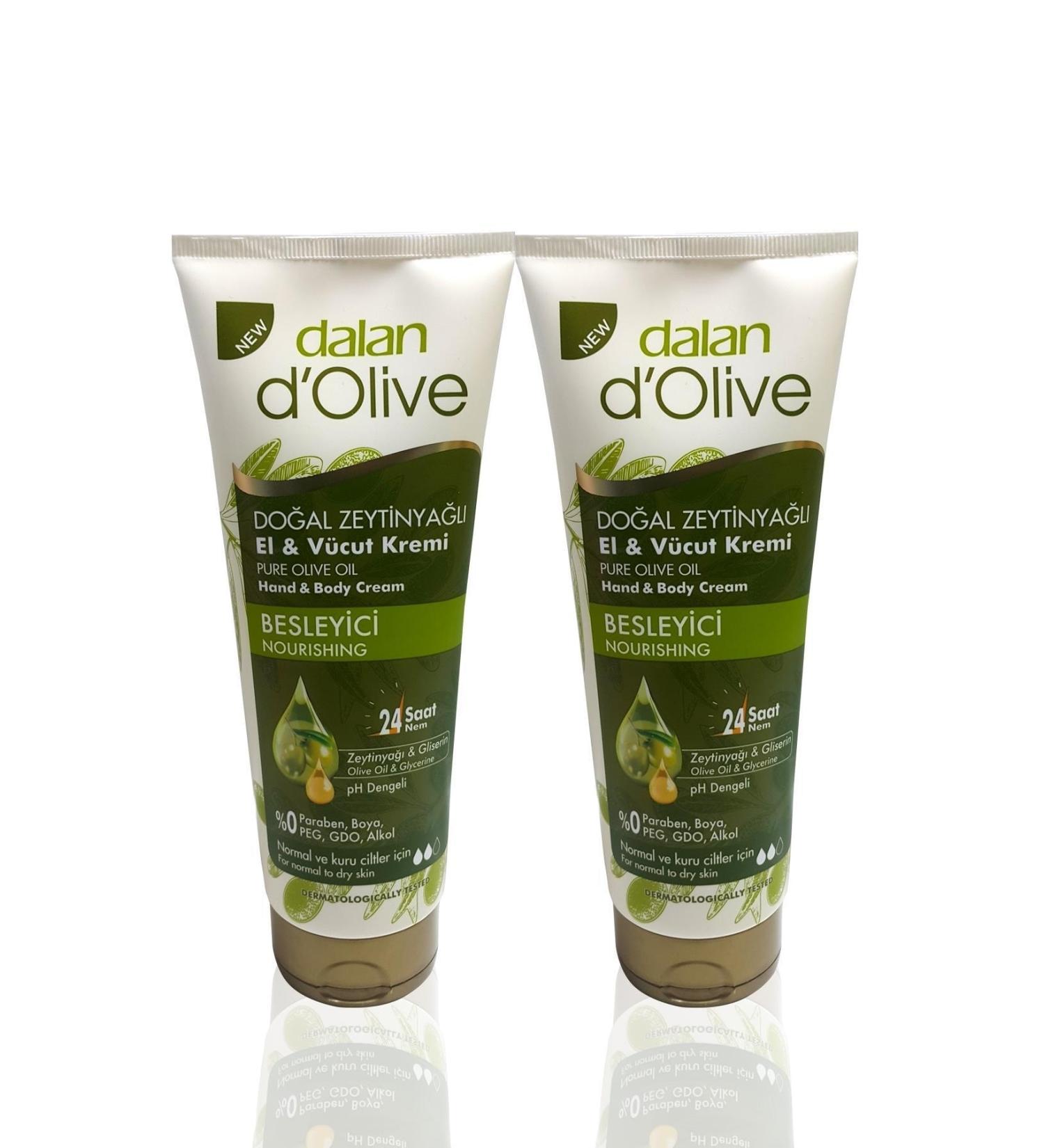 Dalan D'olive Olive Oil Moisturizing Hand & Body Cream 250ml 2 Pieces