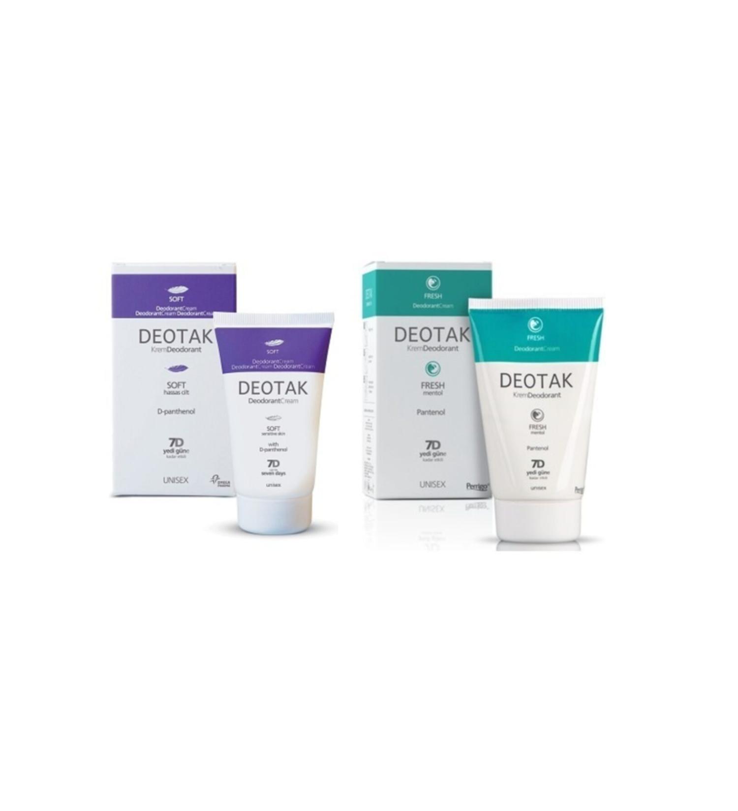 Deotak Deodorant Cream for Sensitive Skin + Fresh Deodorant that does not leave a sticky feeling effective up to 7 days