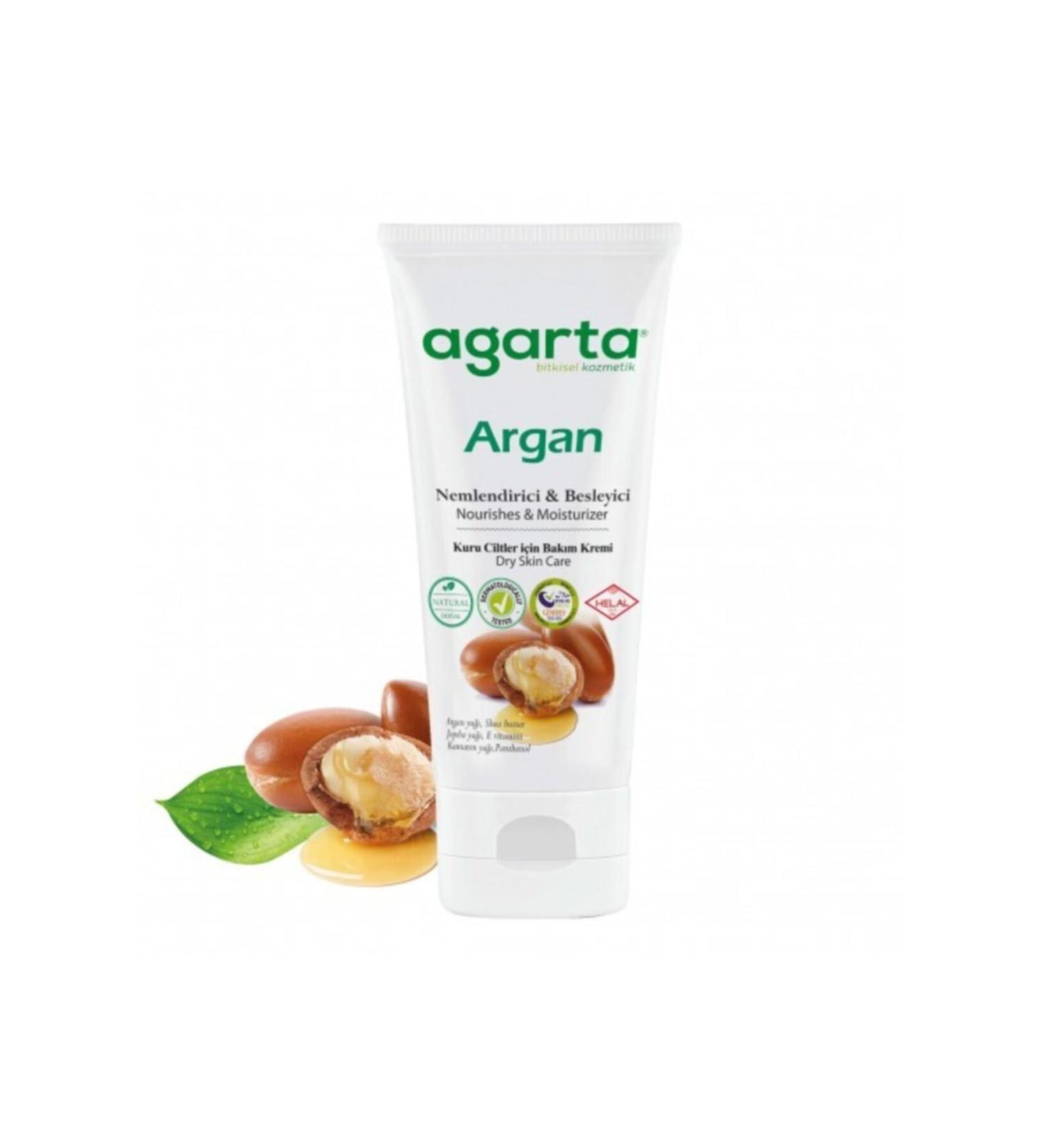 Agarta Natural Argan Nourishing Moisturizing Skin Cream 75ml 2 pieces