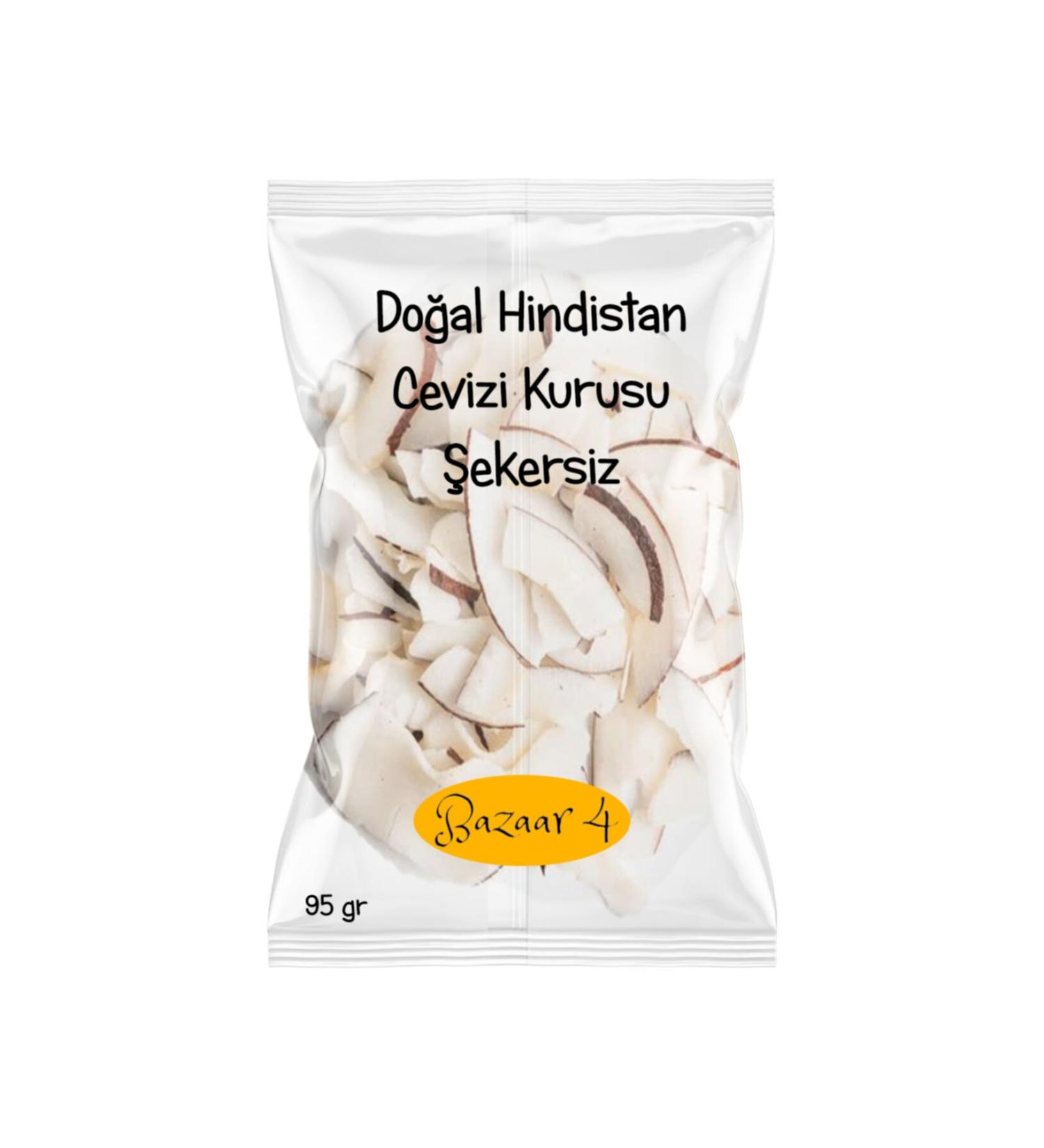 BAZAAR 4 Dried Coconut Slices 95 Gr 1st Quality No Sugar Added