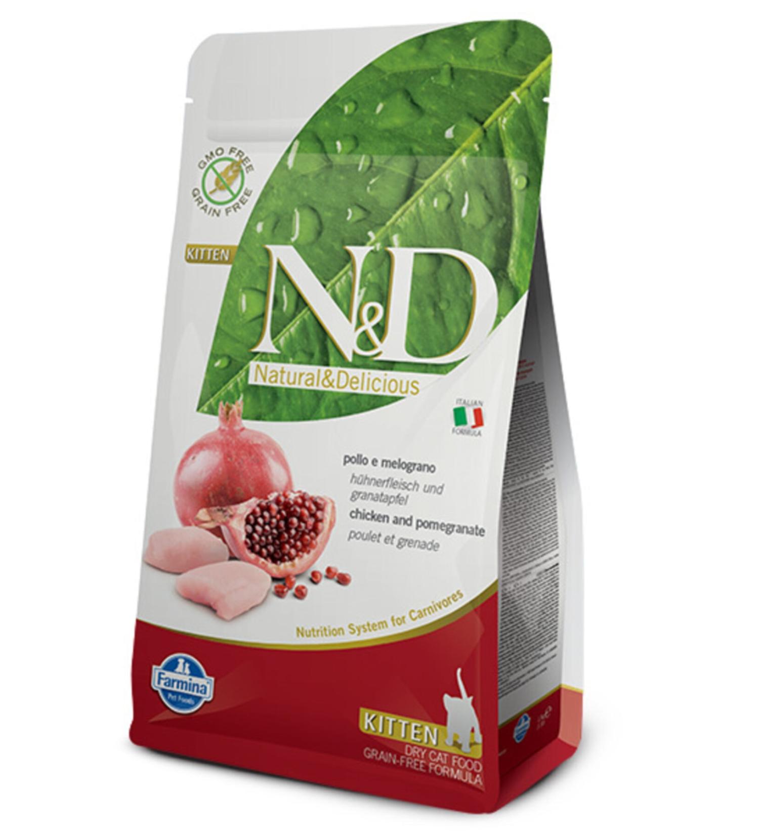 N & D Nd Grain Free Chicken Pomegranate Kitten Food 1.5 kg