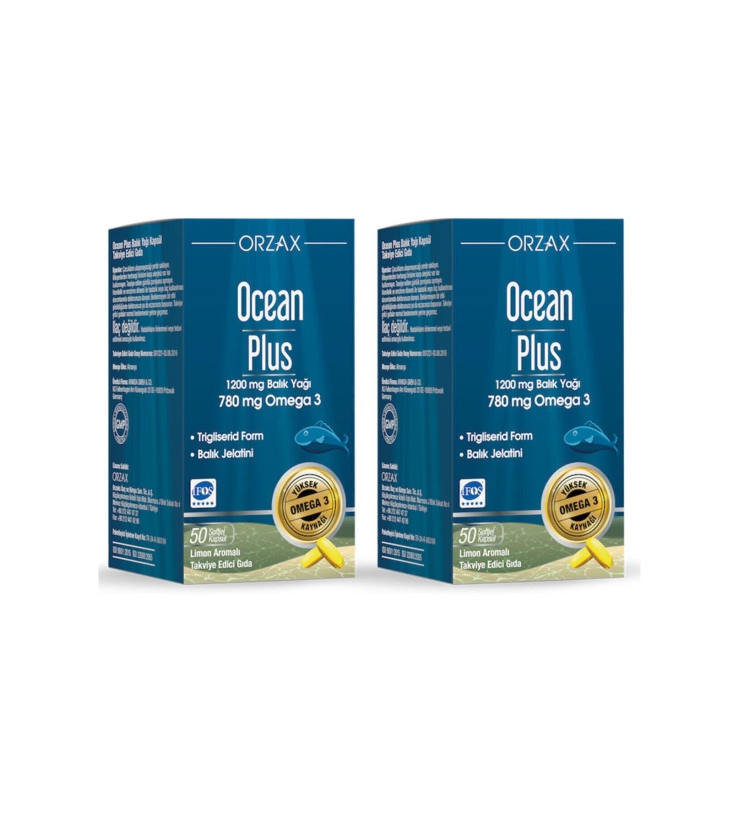 Ocean Ocean Plus 1200 Mg 50 Capsules Fish Oil (2 Pieces)