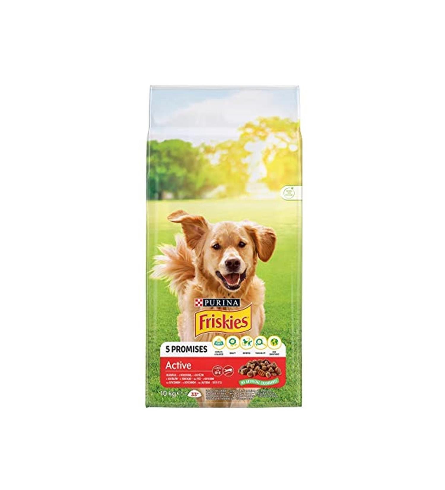 Friskies Dry Dog Food Beef Active Dog 10 Kg