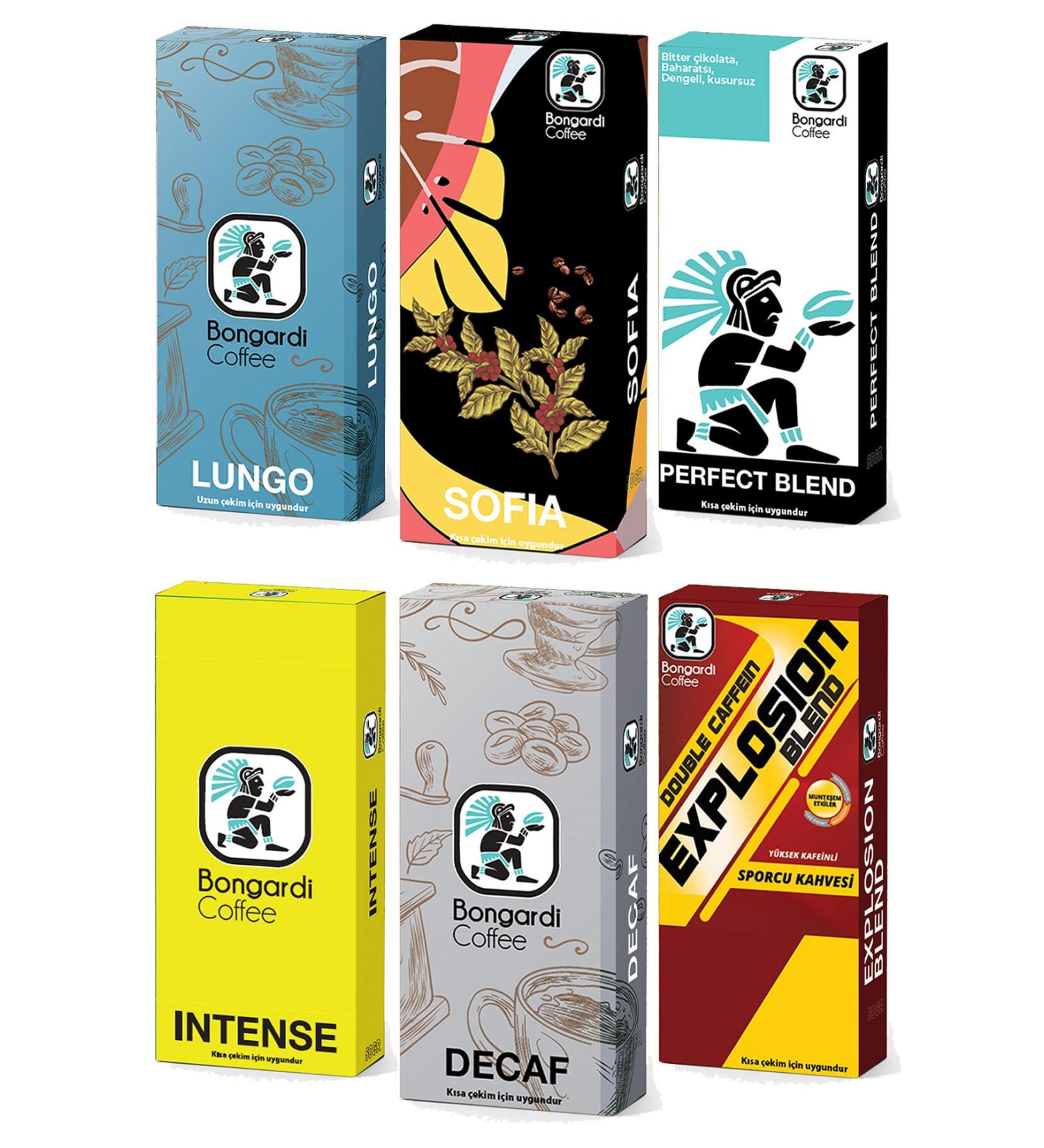 Bongardi Coffee 60 Capsule Coffee Nespresso Compatible Selected Blend Coffees - Buy Online on GoSupps.com