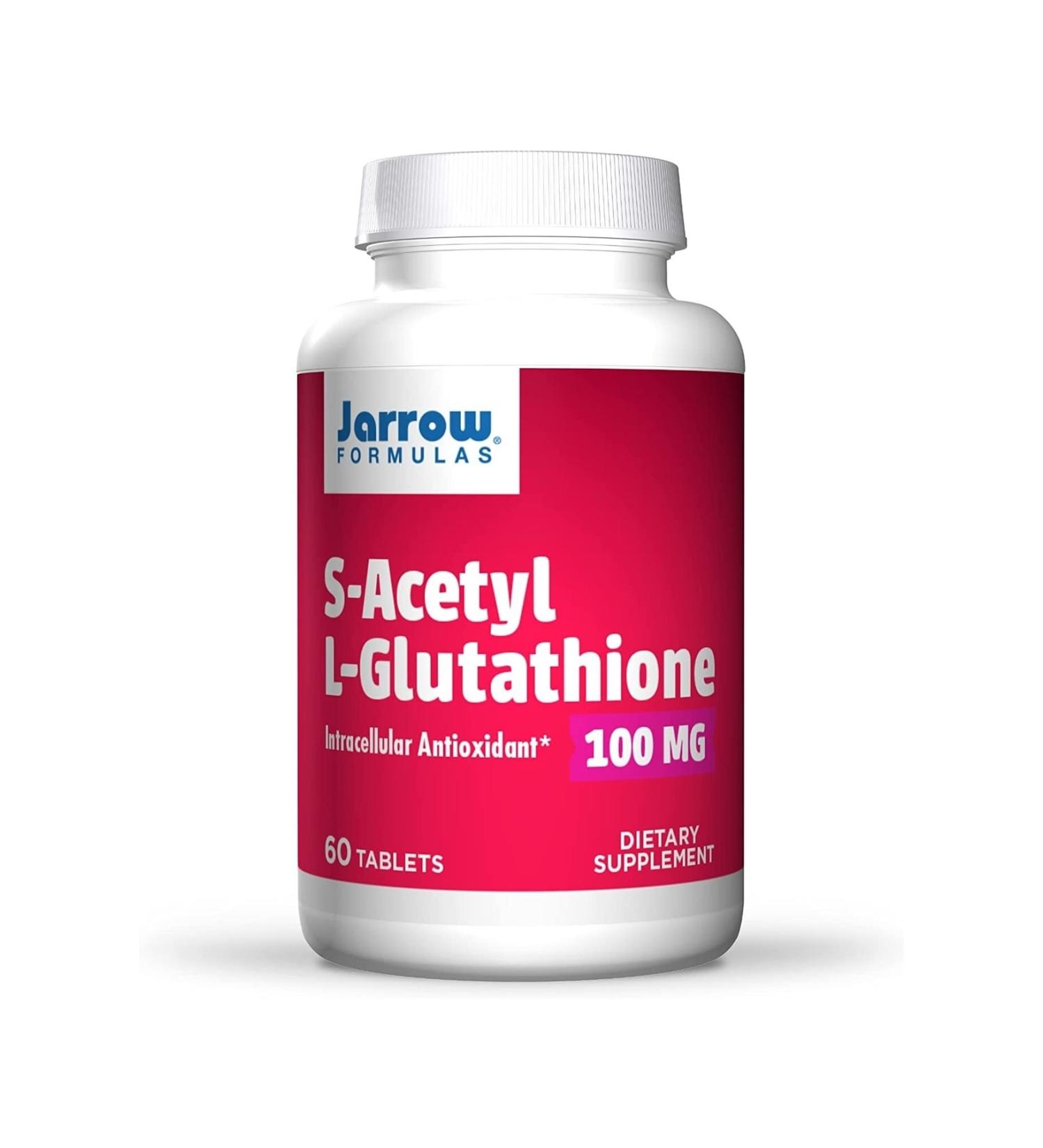 Jarrow Formulas S-acetyl L-glutathione 100 Mg Vitamin 60 Tablets S-acetyl White Shine Skin Health Intracellular