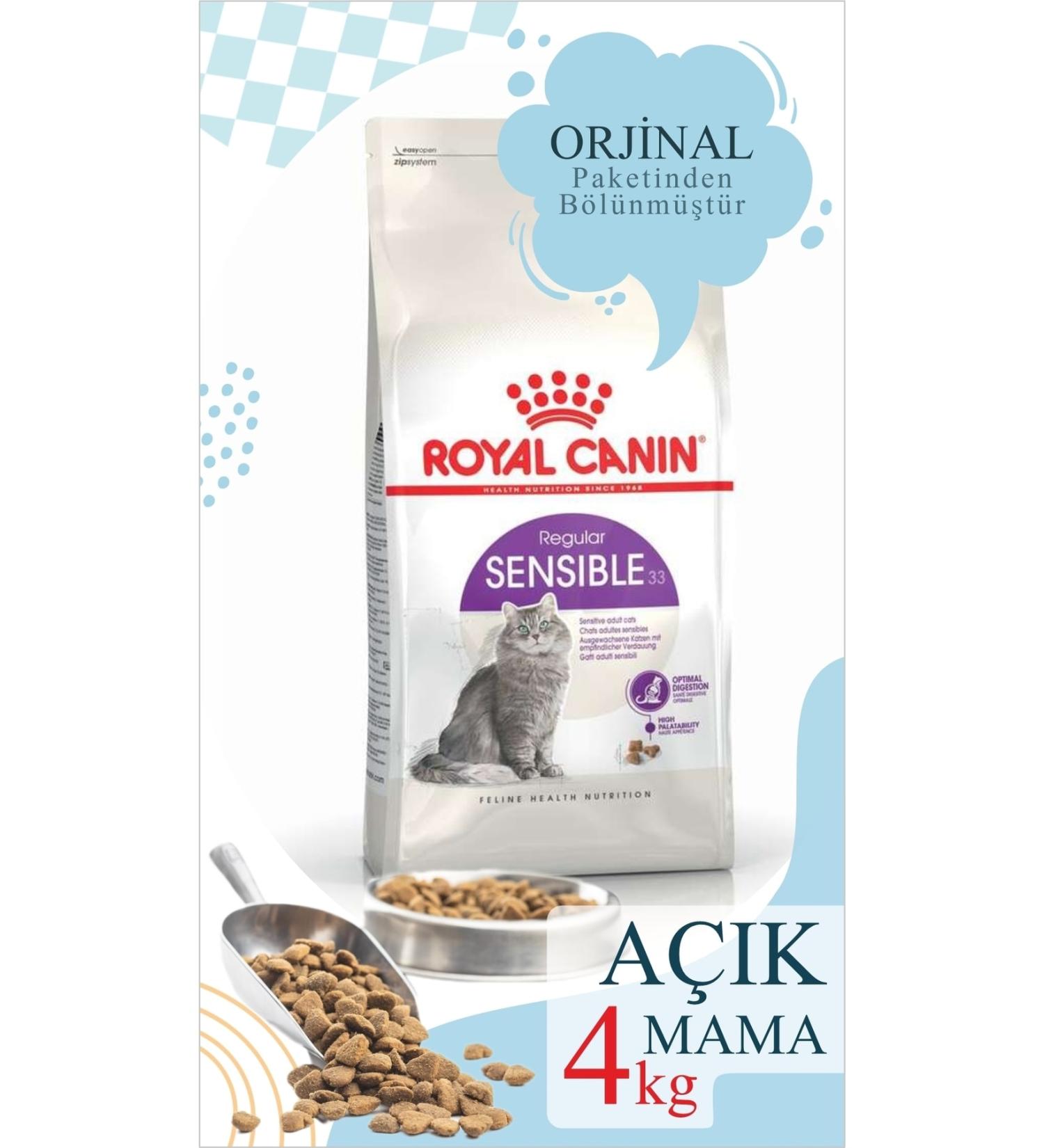 Royal Canin 4 Kg Vacuum Fhn Sensible 33 Dry Food for Cats with Digestive Sensitivity