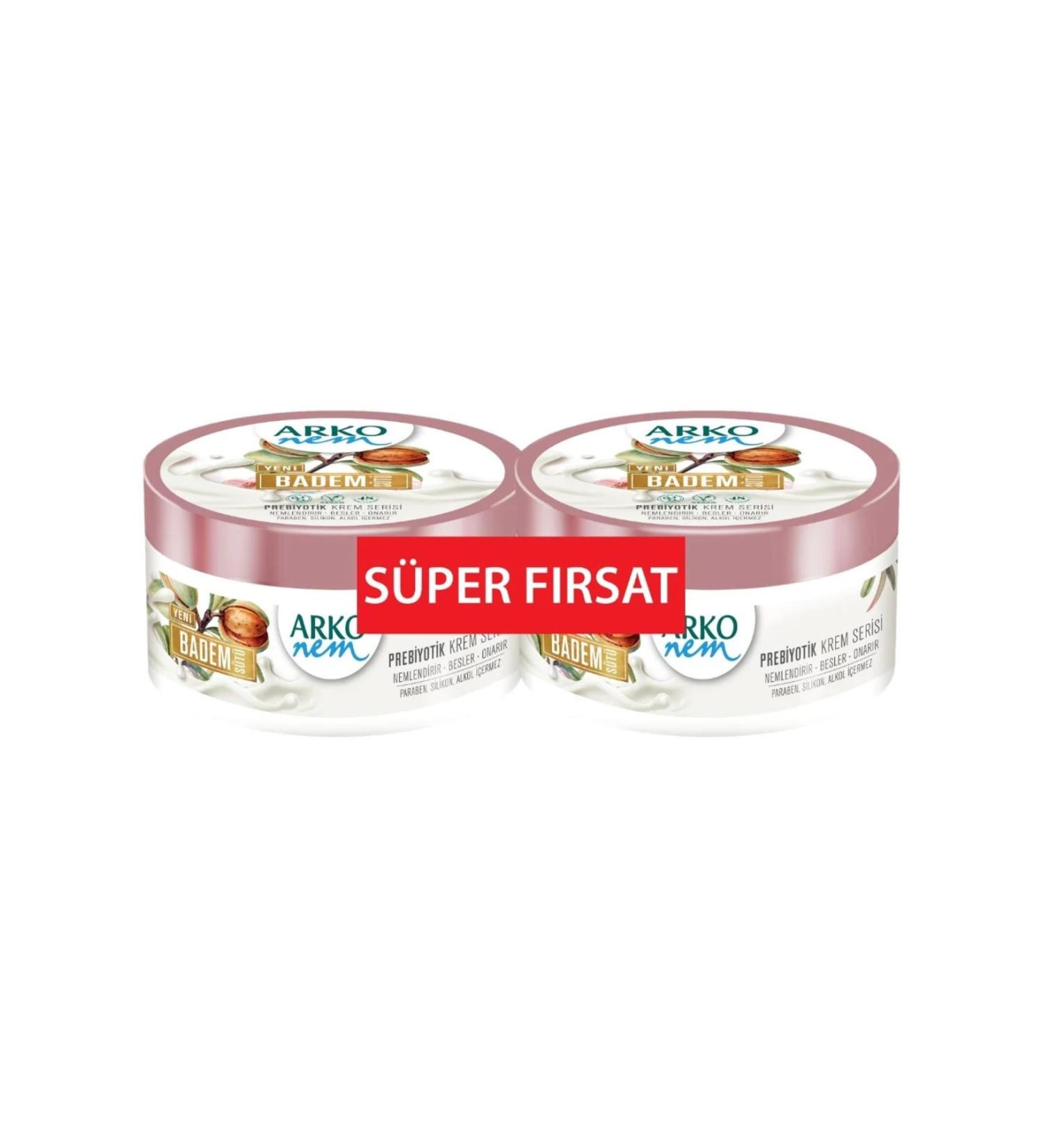 Arko Nem Prebiotic Cream Series Almond Milk 250 ml 2 Li