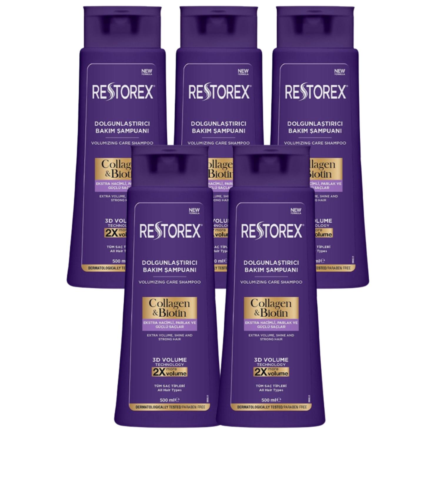 Restorex Collagen&biotin Plumping Shampoo 500 Ml 5 Pieces - Buy Online on GoSupps.com