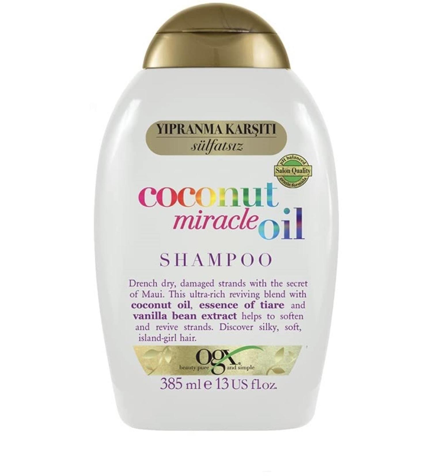 OGX Coconut Miracle Oil Anti-Flagging Sulfate-Free Shampoo (2 X 385 Ml)