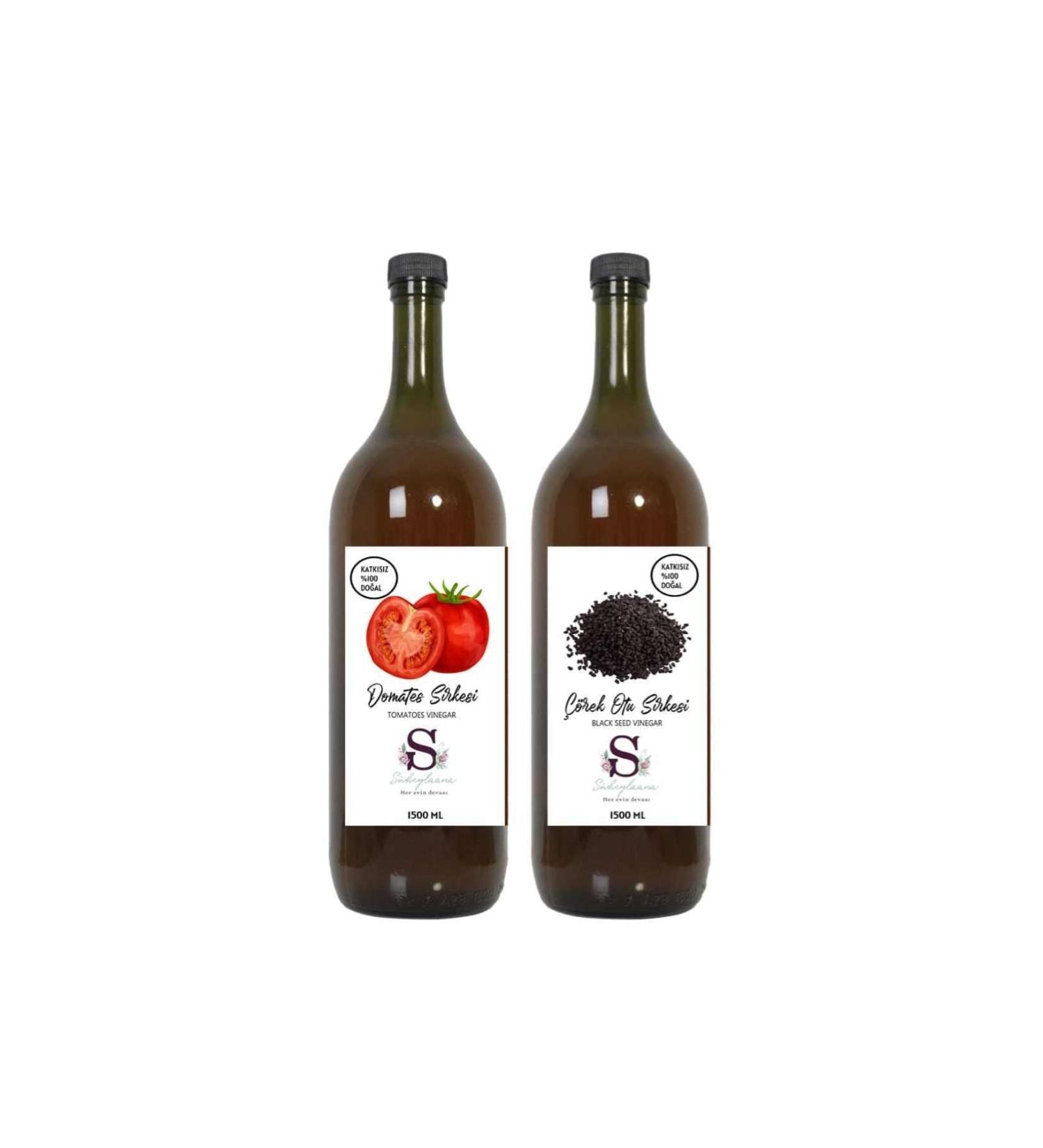 Suheylaana Natural Tomato Vinegar 1500 Ml - Natural Black Cumin Vinegar 1500 Ml
