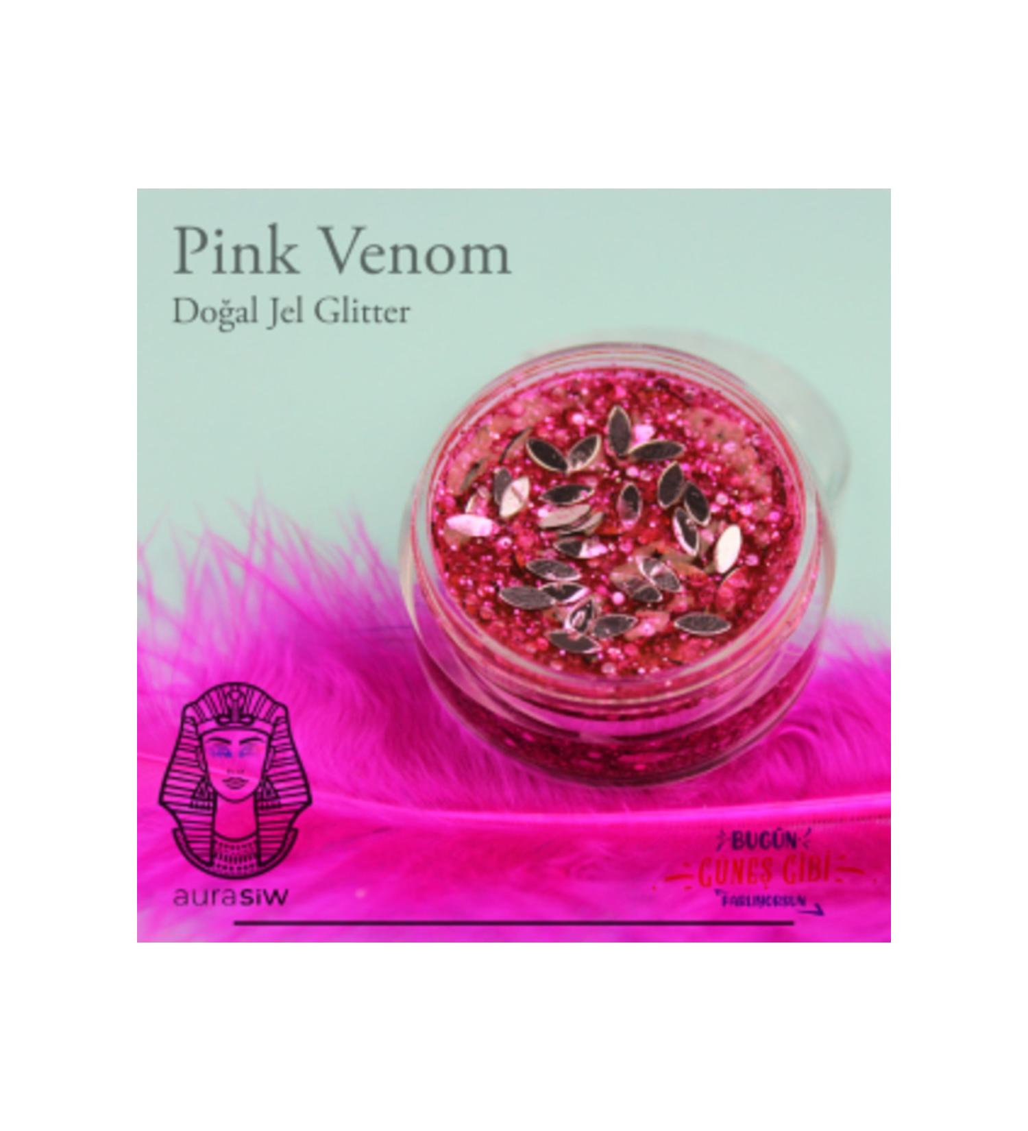 Aurasiw Pink Venom - Gel Form Natural Glitter