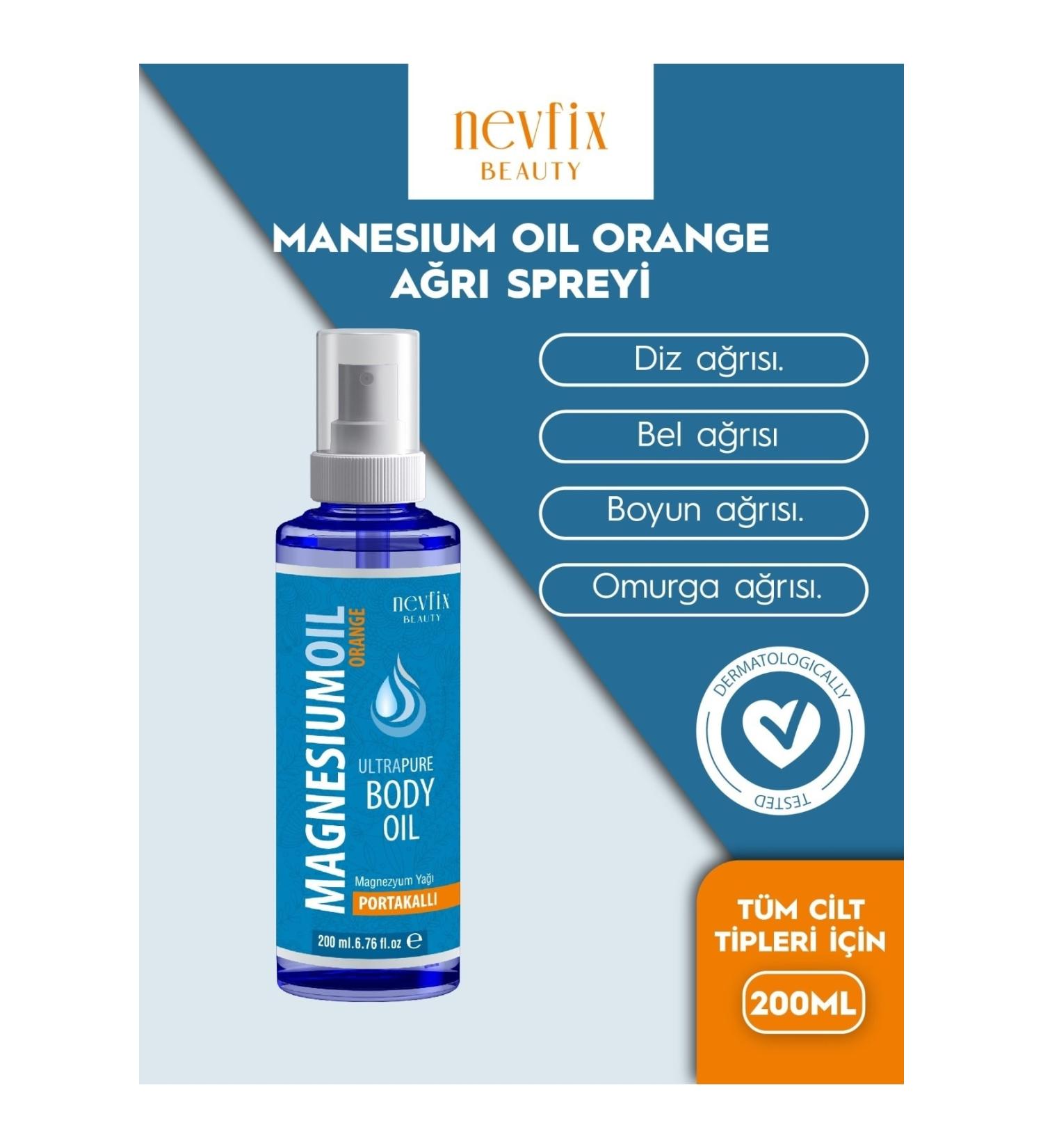 Nevfix Beauty Magnesium Oil 200 Ml Orange Massage Oil - Buy Online on GoSupps.com