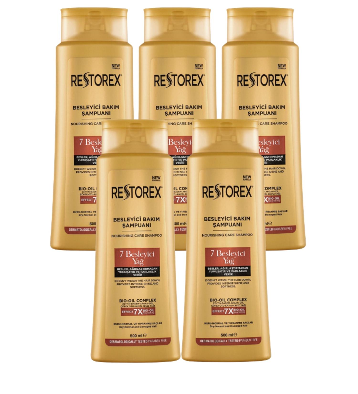 Restorex Care Shampoo 7 Nourishing Oils 500 Ml 5 Pieces - Buy Online on GoSupps.com