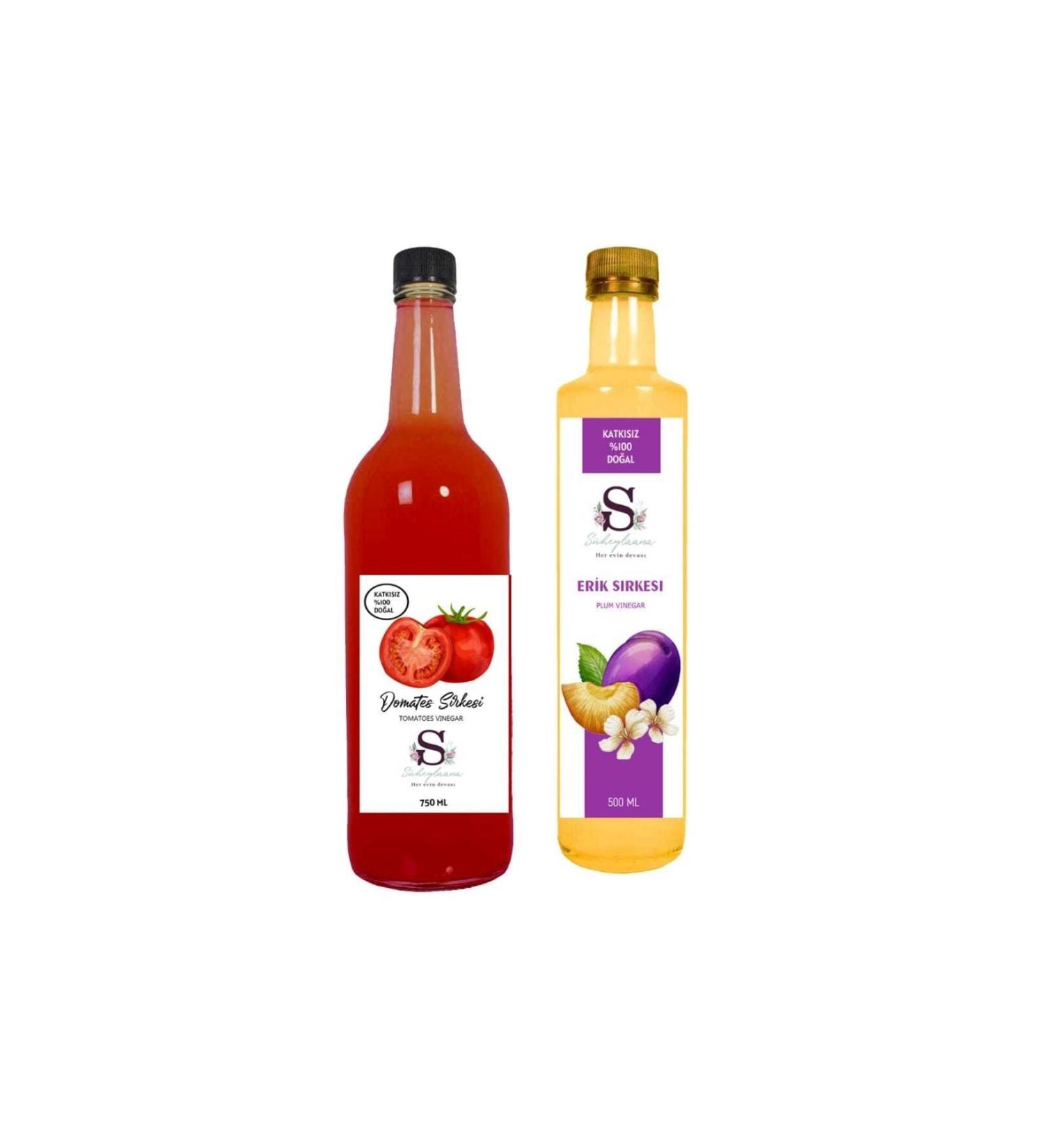 Suheylaana Natural Tomato Vinegar 750 Ml And Natural Plum Vinegar 500 Ml