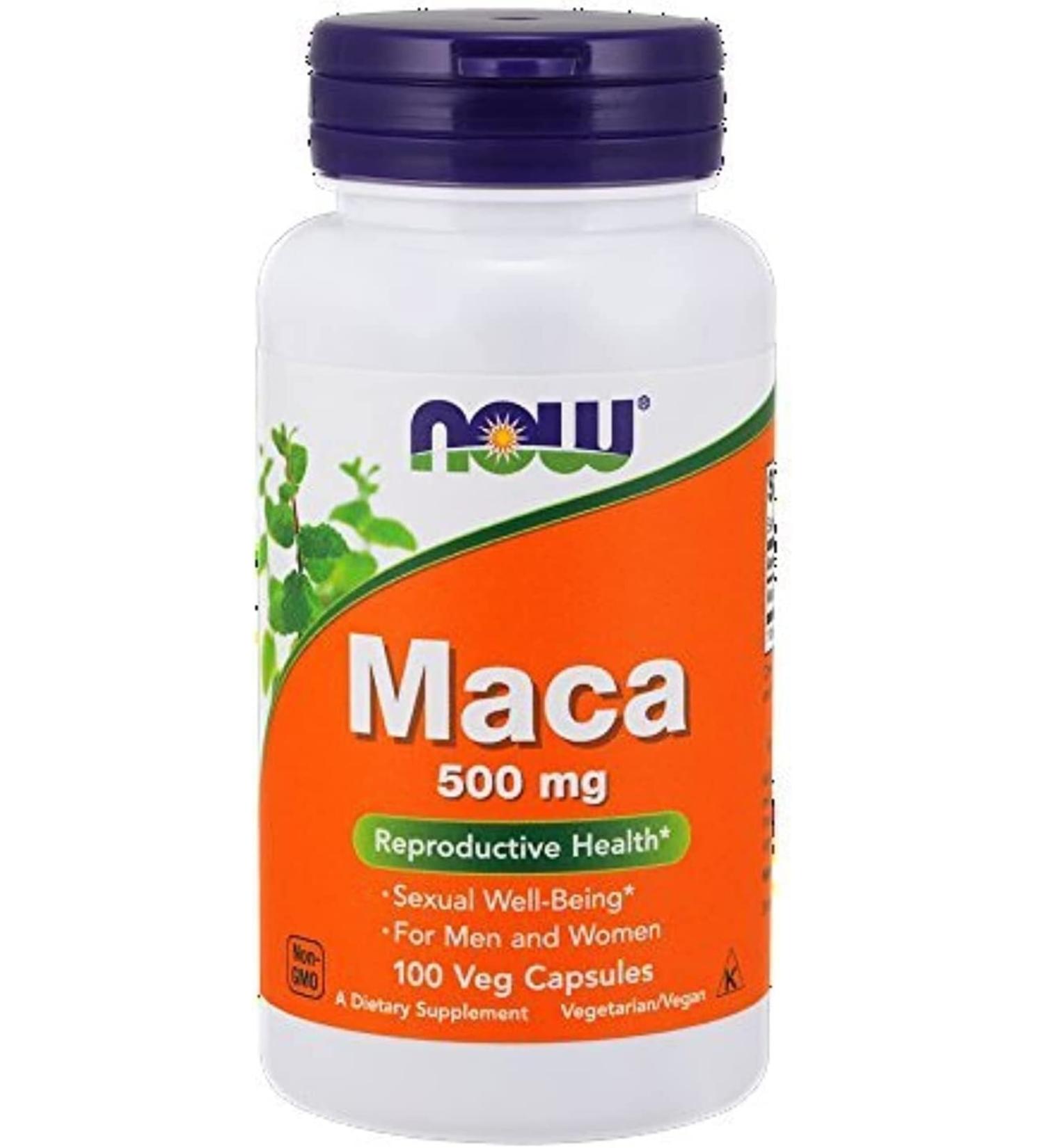 Now Maca 500 Mg 100 Veg Capsules - Buy Online on GoSupps.com