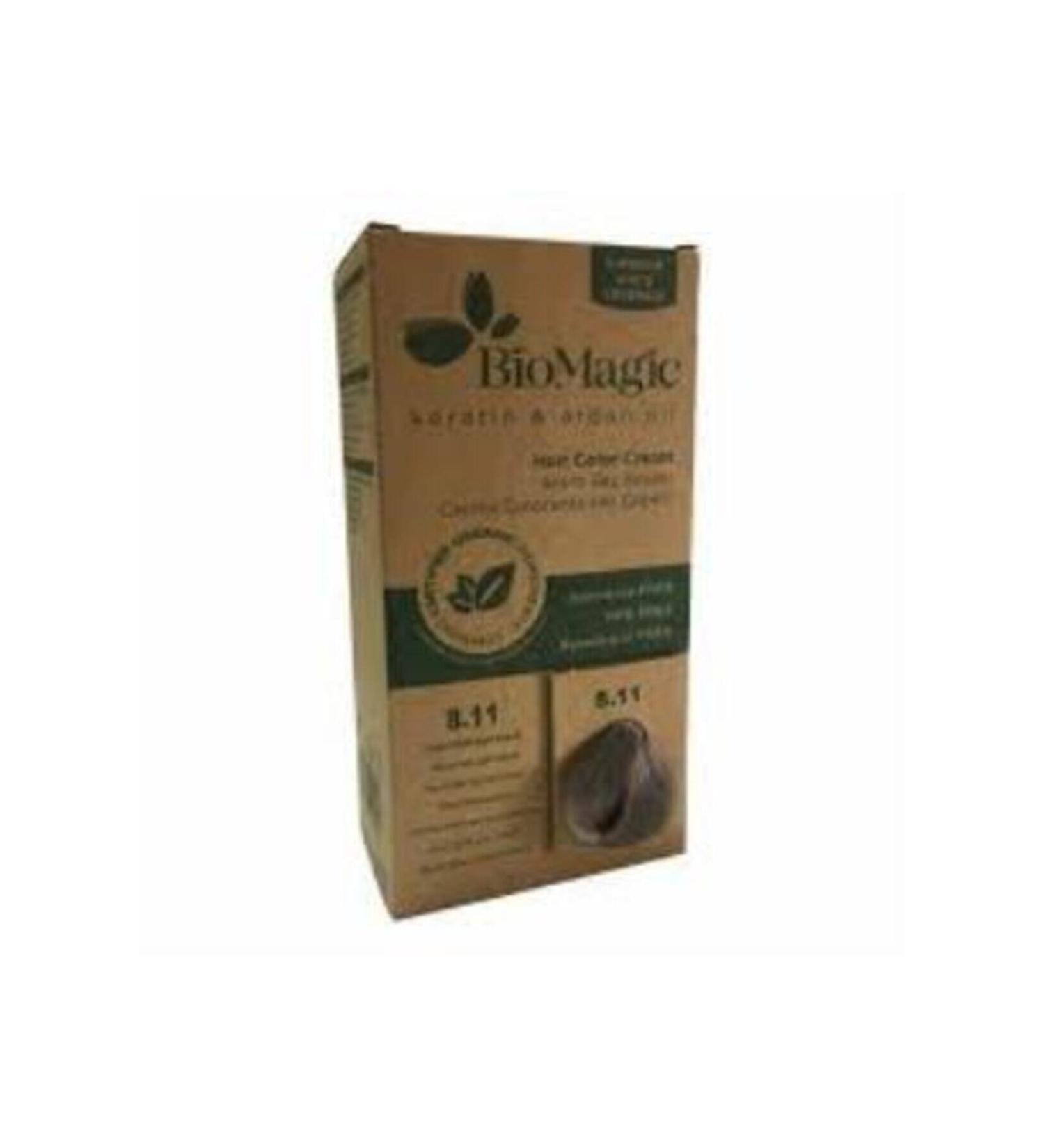 BioMagic Natural Intense Ash Light Blonde Hair Dye No: 8.11 60ml..deep-020