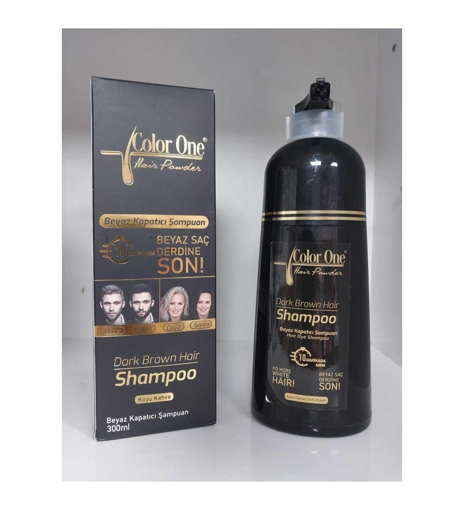 Color One Hair Dark Brown Super Shampoo Dye for White Hair 300 Ml - Buy Online on GoSupps.com