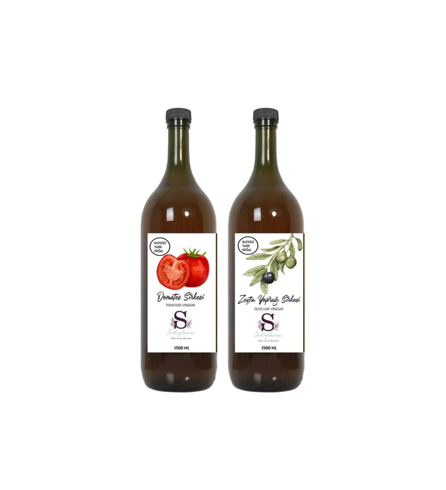 Suheylaana Natural Tomato Vinegar 1500 Ml - Natural Olive Leaf Vinegar 1500 Ml