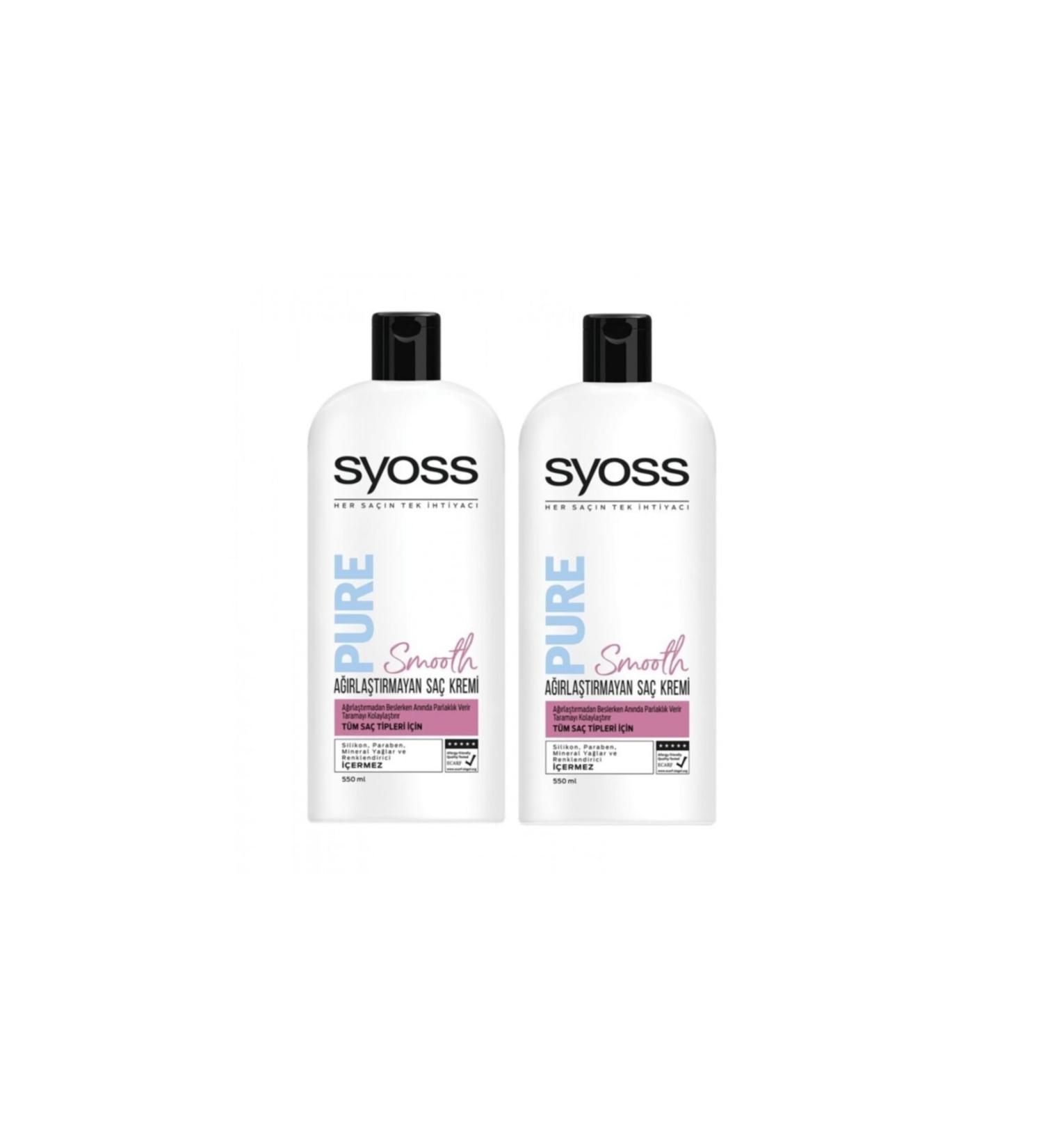 Syoss Pure Smooth Non-Weighting Conditioner 2 Pieces
