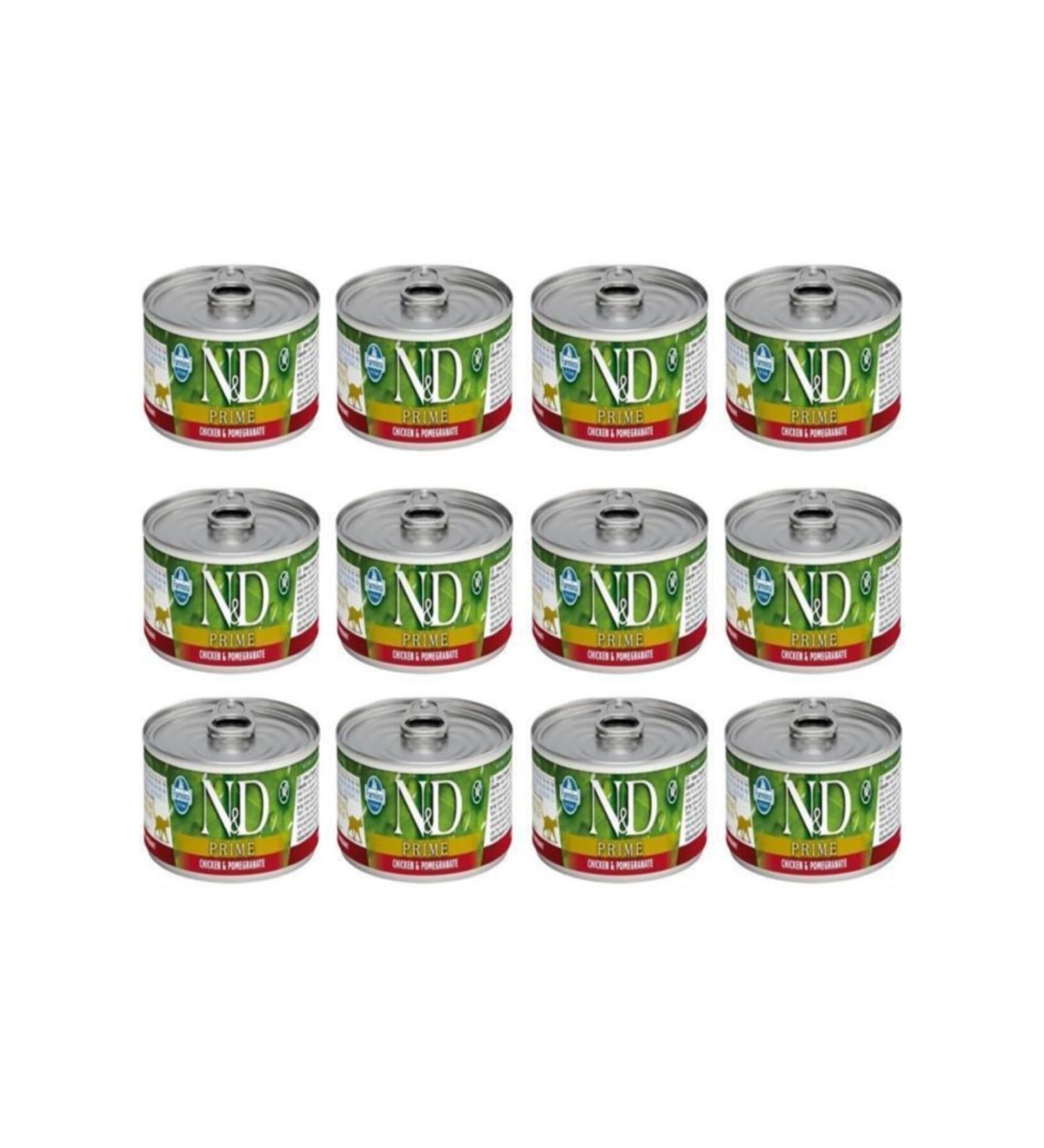 N & D Prime Chicken and Pomegranate Cat Canned Food 80 Gr 12 Pieces