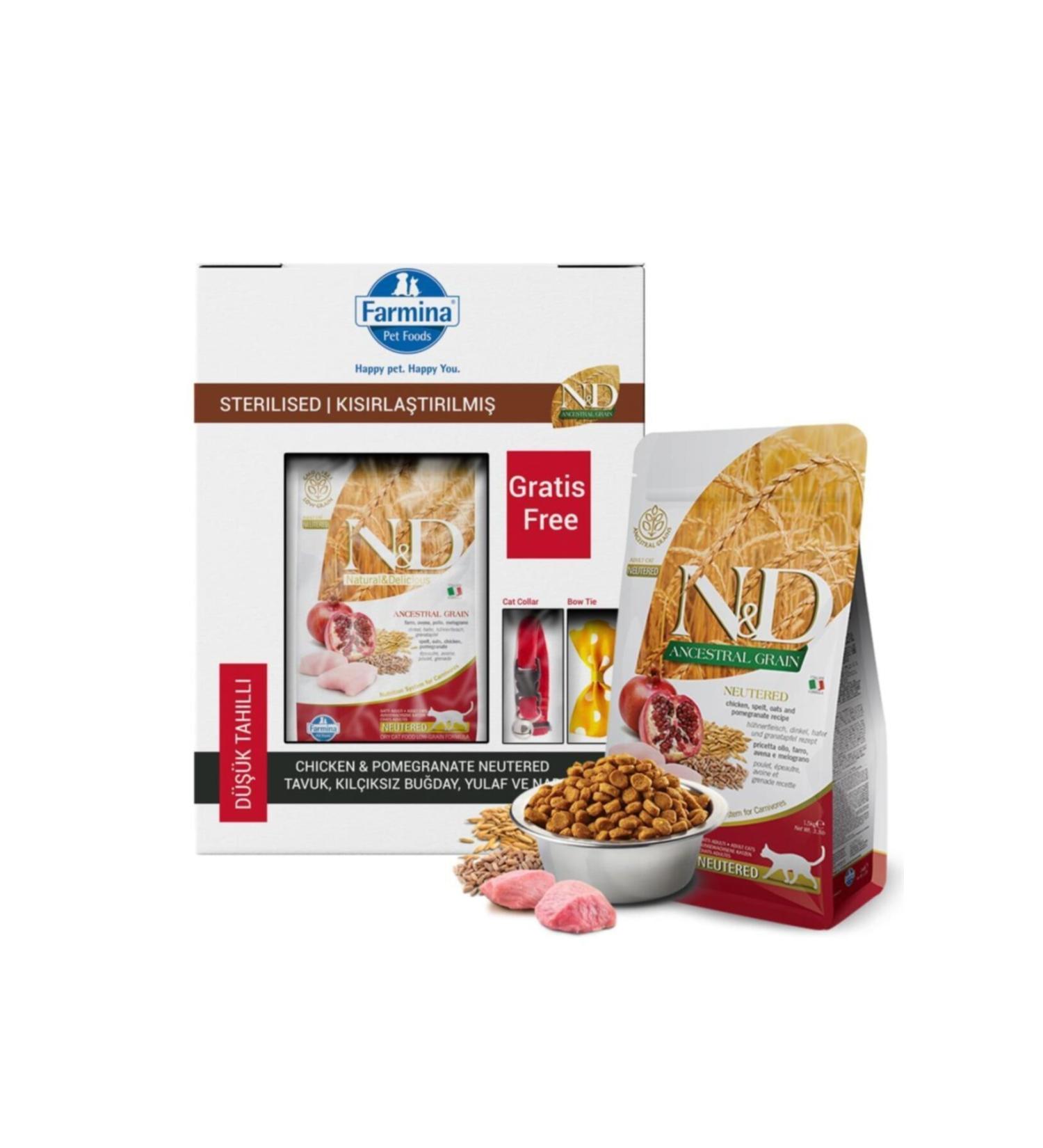 N & D Low Grain Chicken and Pomegranate Sterilized Cat Food 5 kg