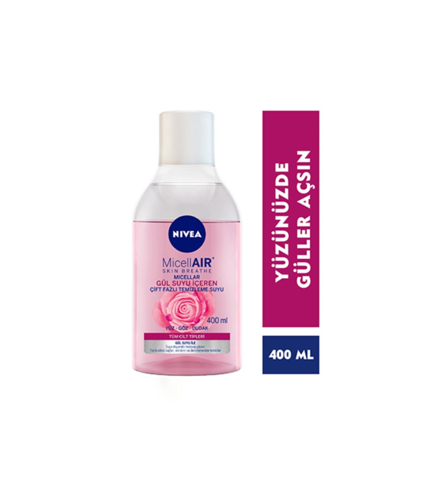 NIVEA Dual Phase Make-Up Remover Water with Rose Water 400ml