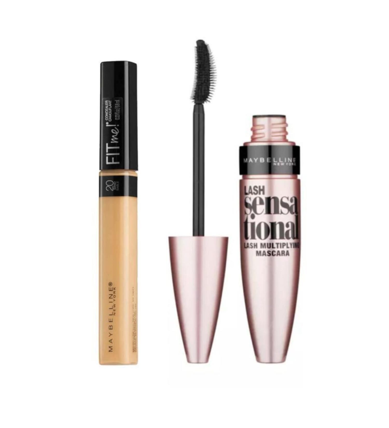 Maybelline New York Fit Me Concealer 20 Sand And Lash Sensational Mascara Set