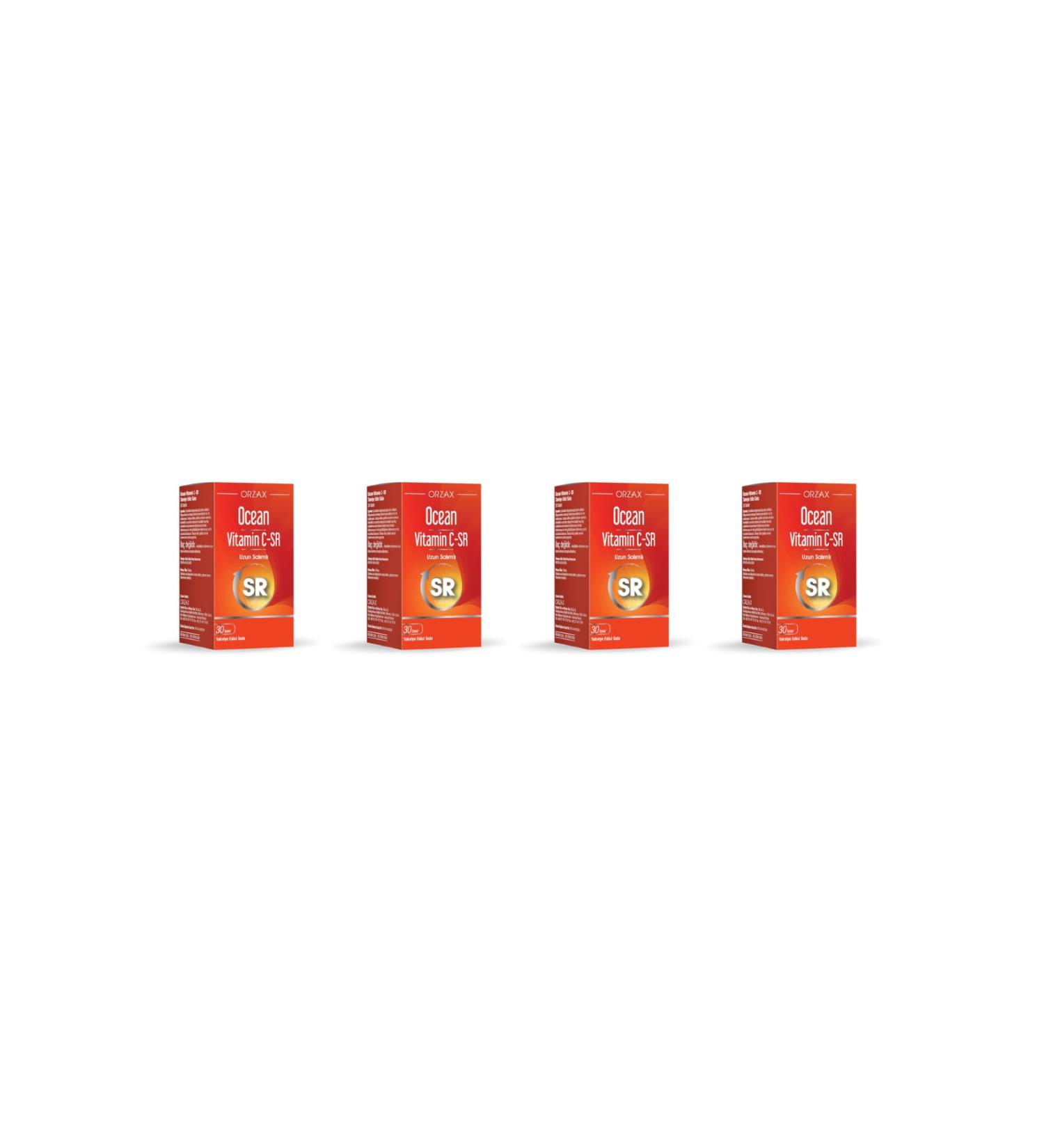 Ocean Ocean Vitamin C Sr 500 Mg 30 Tablets Pack of 4
