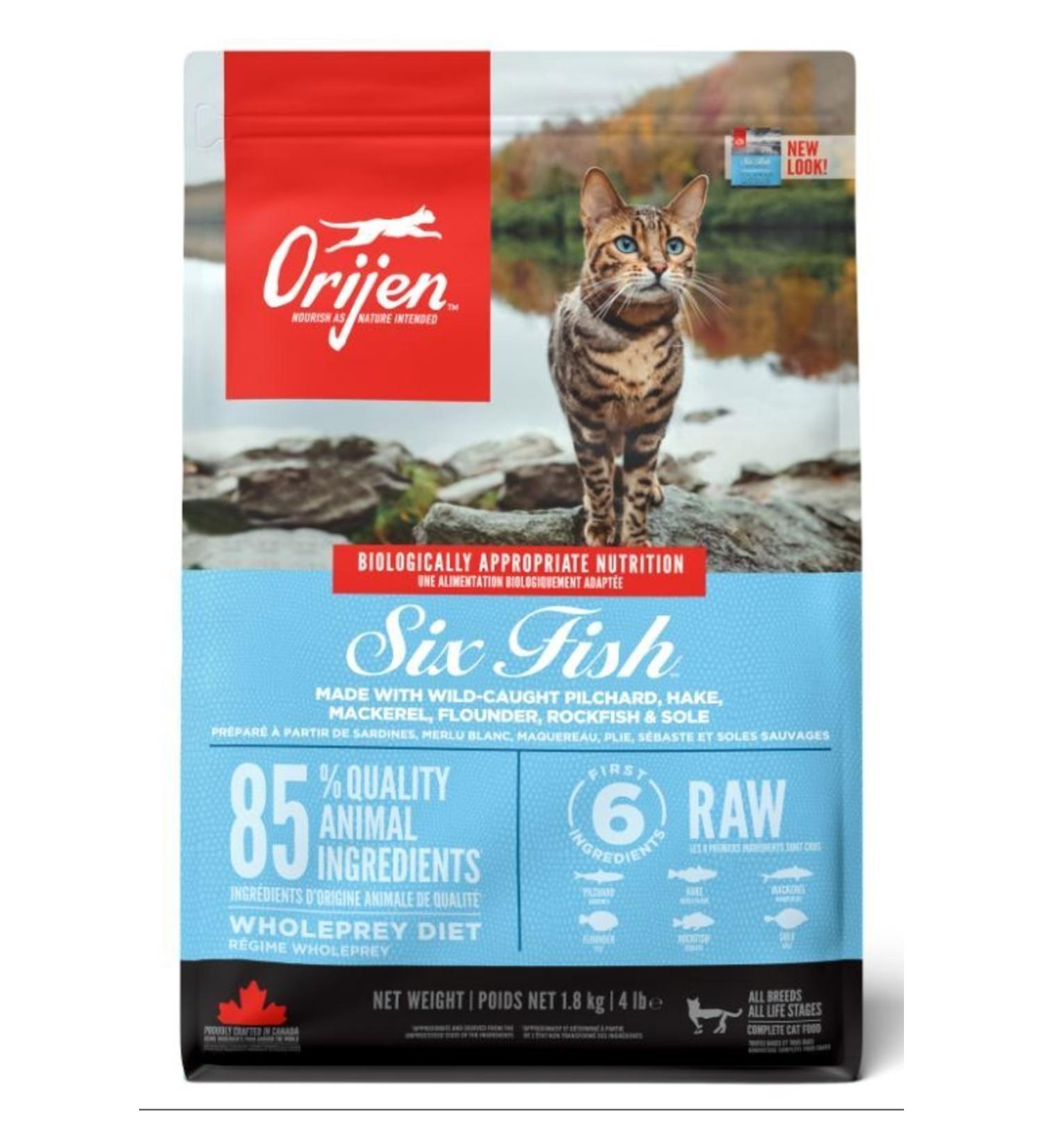 Orijen Six Fish 6 Fish Grain Free Adult Cat Food 1.8 kg