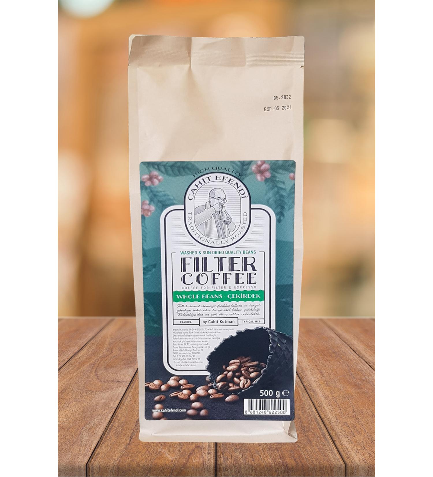 Cahit Efendi Coffees Unground Beans 500 Gr. For Filter and Espresso