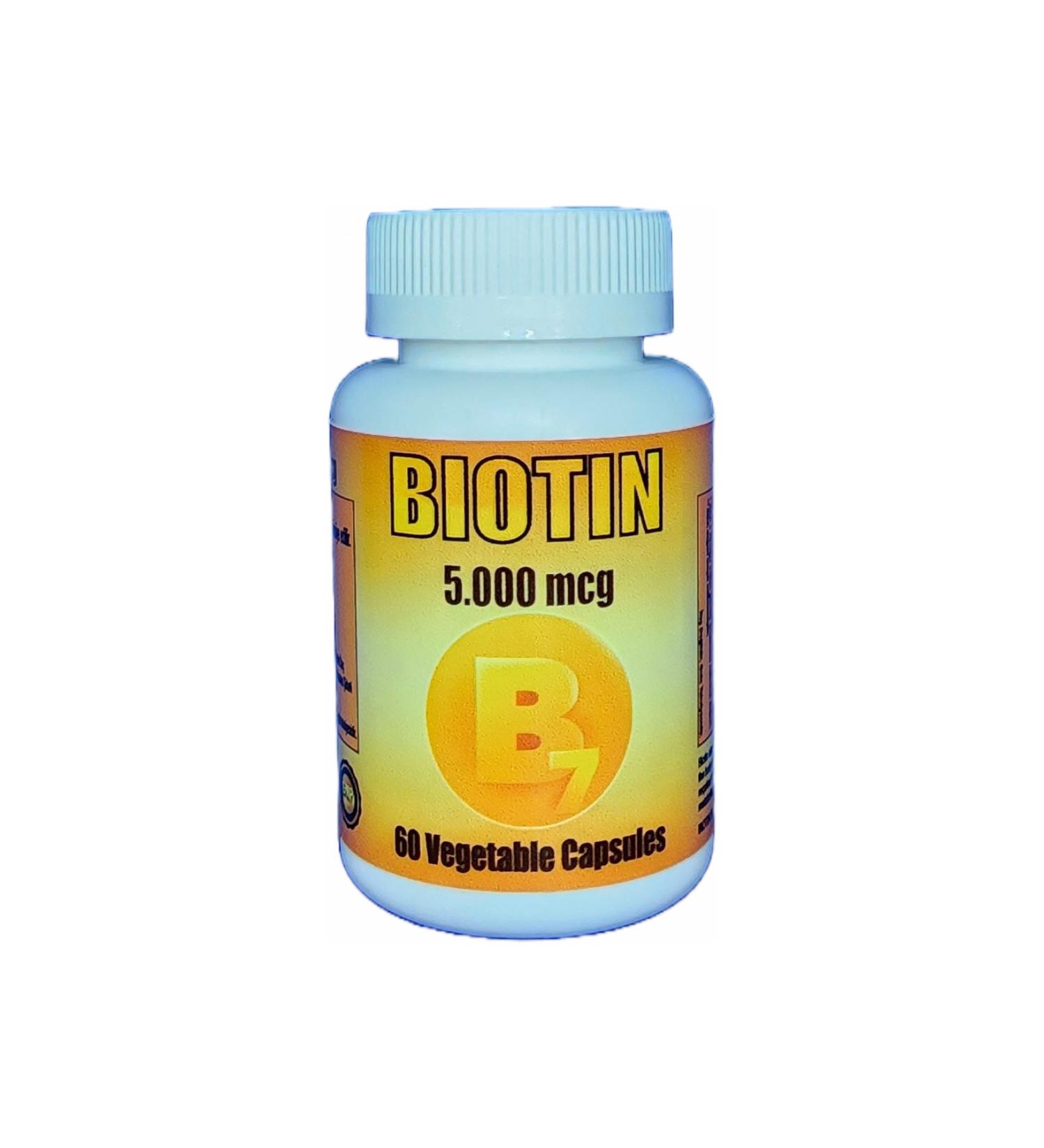 BIOTIN PLUS Biotin 5000 Mg 60 Capsules | Biotin 5000mg 60 Capsules