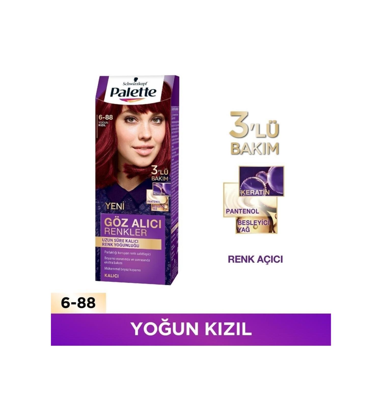 Drei Schwerter Schwarzkopf Palette Eye-Catching Colors 6-88 Intense Red Hair Dye