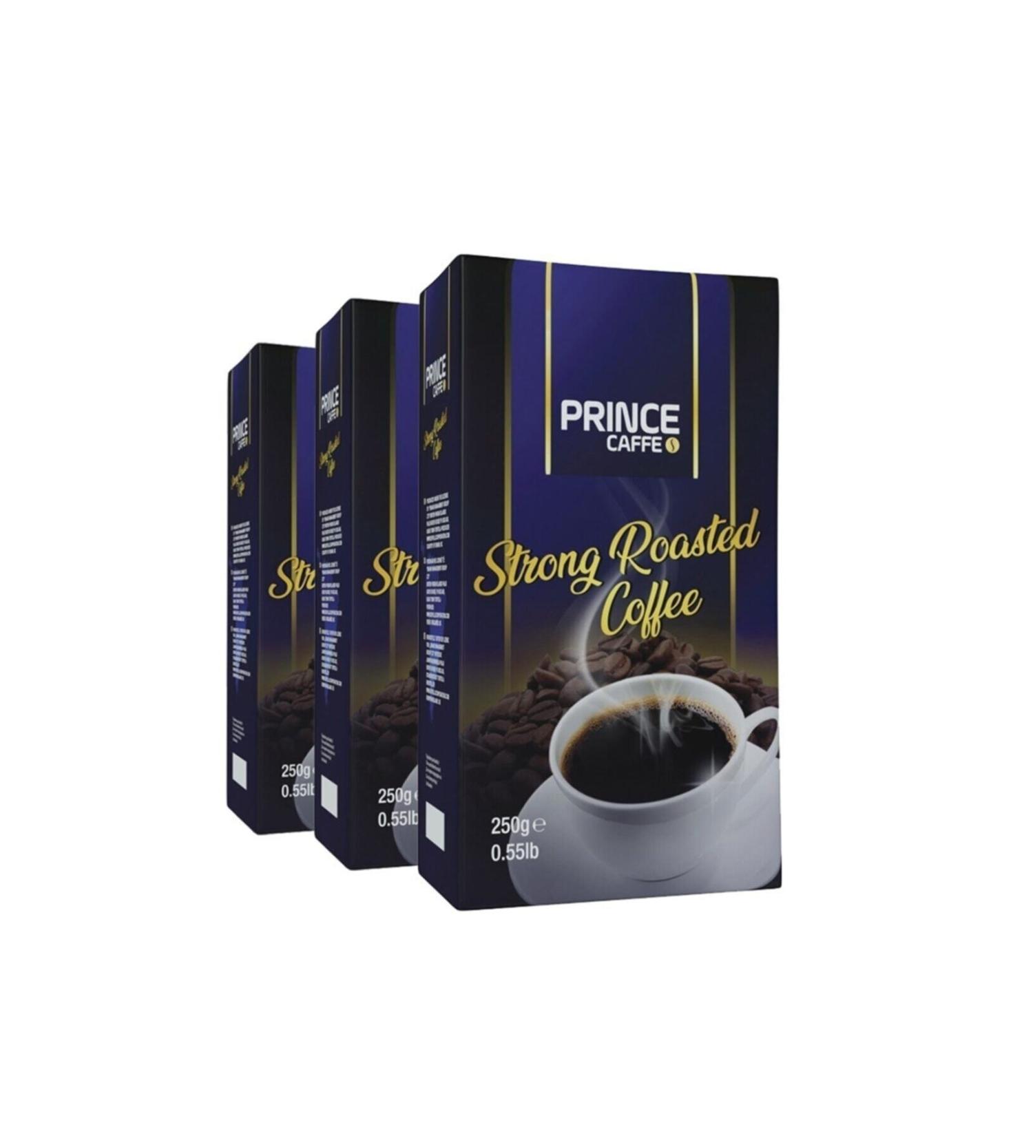 Prince Caffe Strong Roasted Filter Coffee 3 X250 gr (750 GR) - Buy Online on GoSupps.com