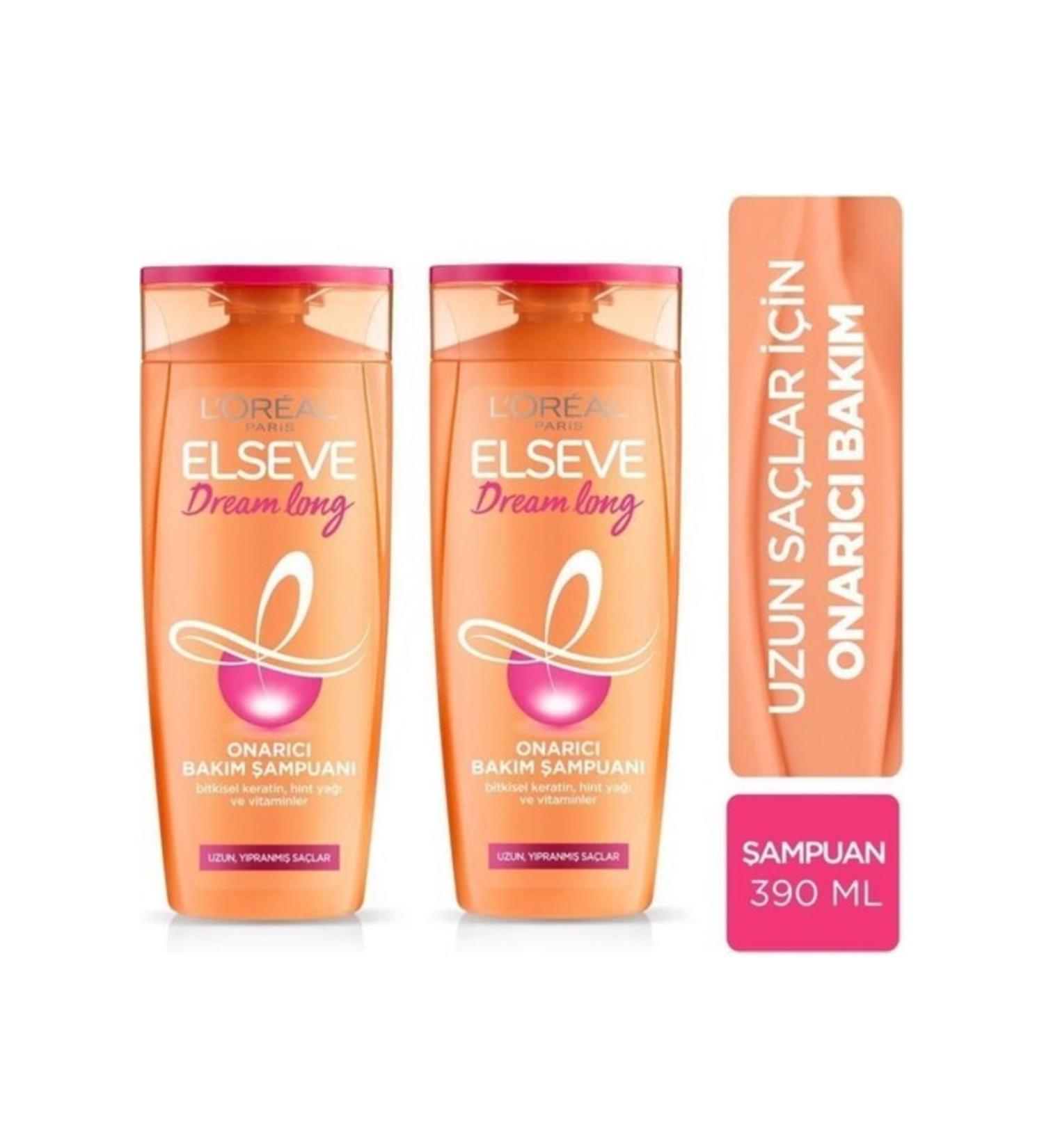 Elseve Dream Long Repair Care Shampoo 390ml X 2 Pieces