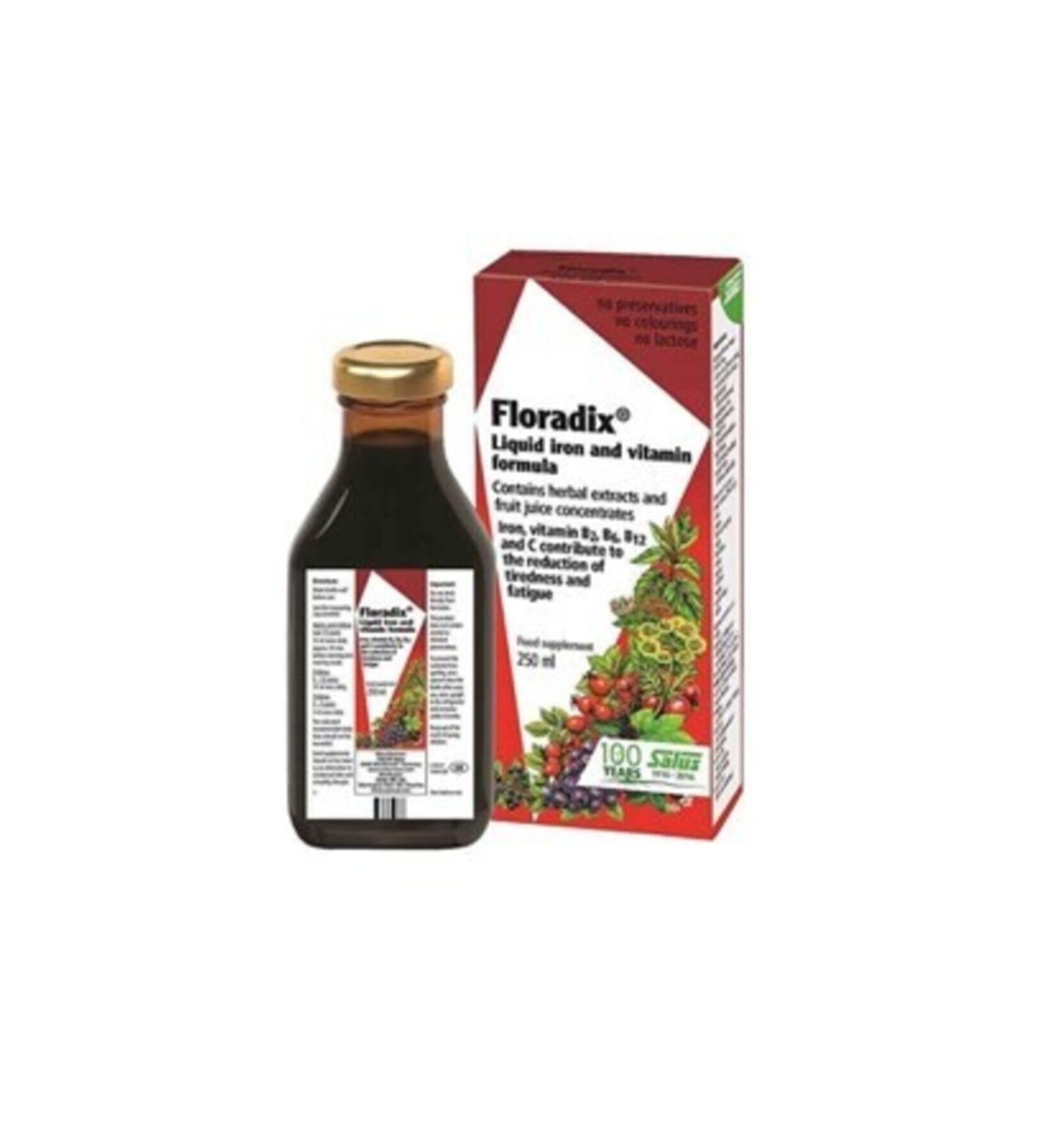Floradix Syrup Iron and Vitamin Supplement 250 ml Liquid 2 Pieces