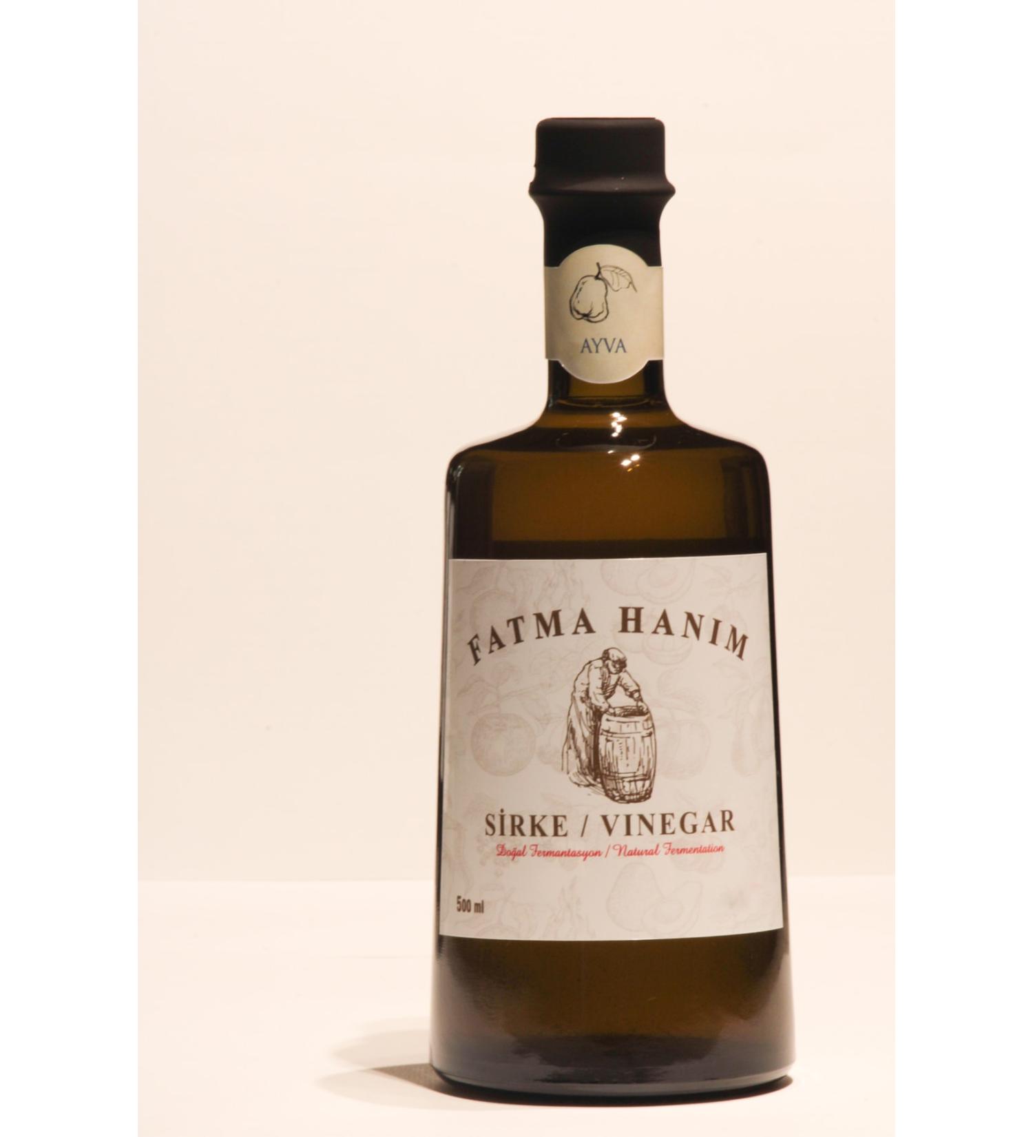 ET NO LU FATMA HANIM Quince Vinegar 500 Ml / Natural Fermentation in Oak Barrels