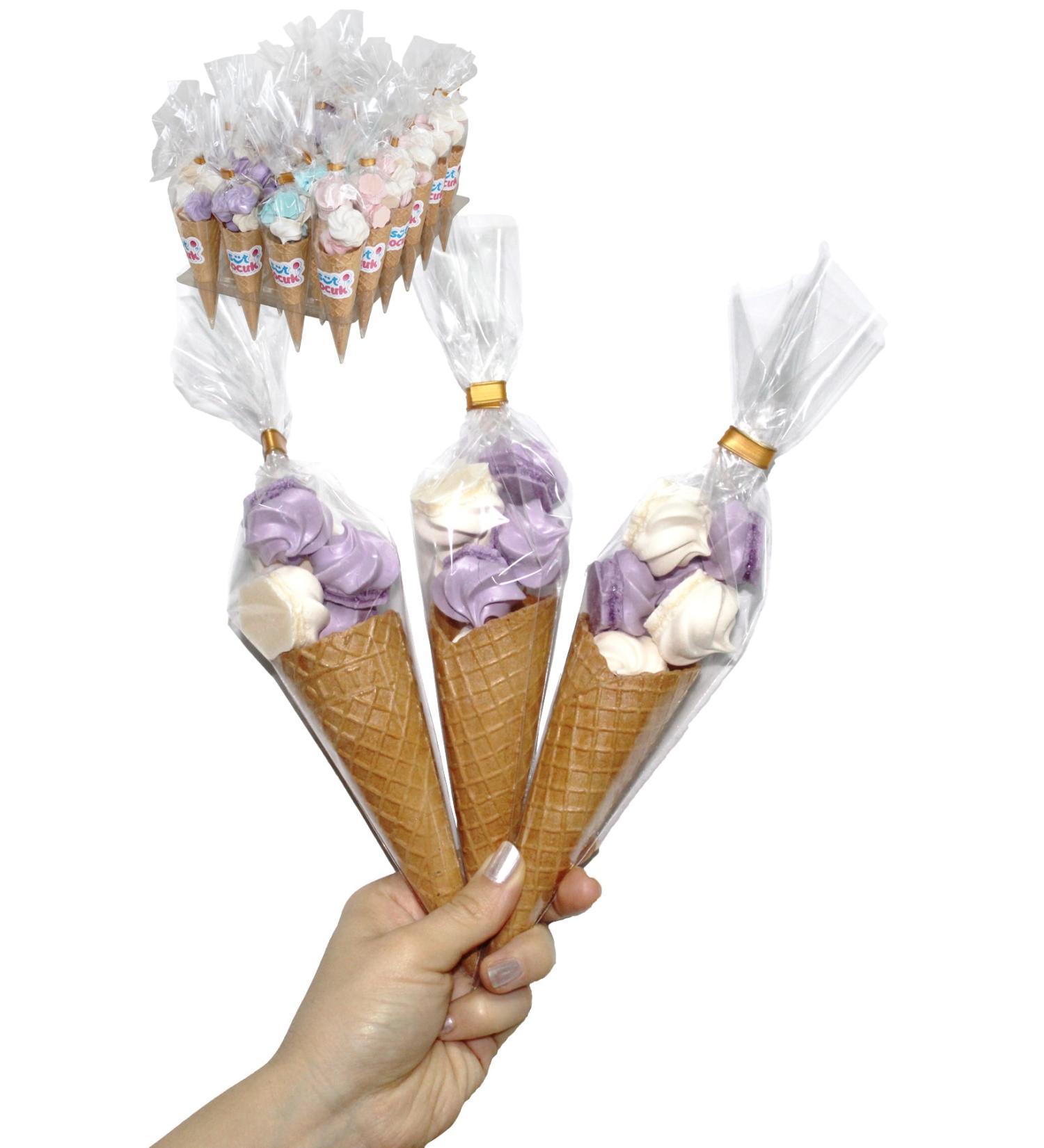 MILK CHILD Cornet Cone Meringue 24 Pieces Purple - White - Buy Online on GoSupps.com