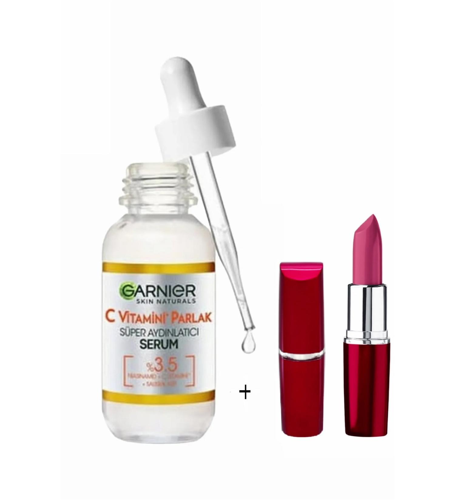 Garnier Vitamin C Brilliant Super Brightening Serum 30 ml Maybelline New York Color Show M815 Lipstick - Buy Online on GoSupps.com