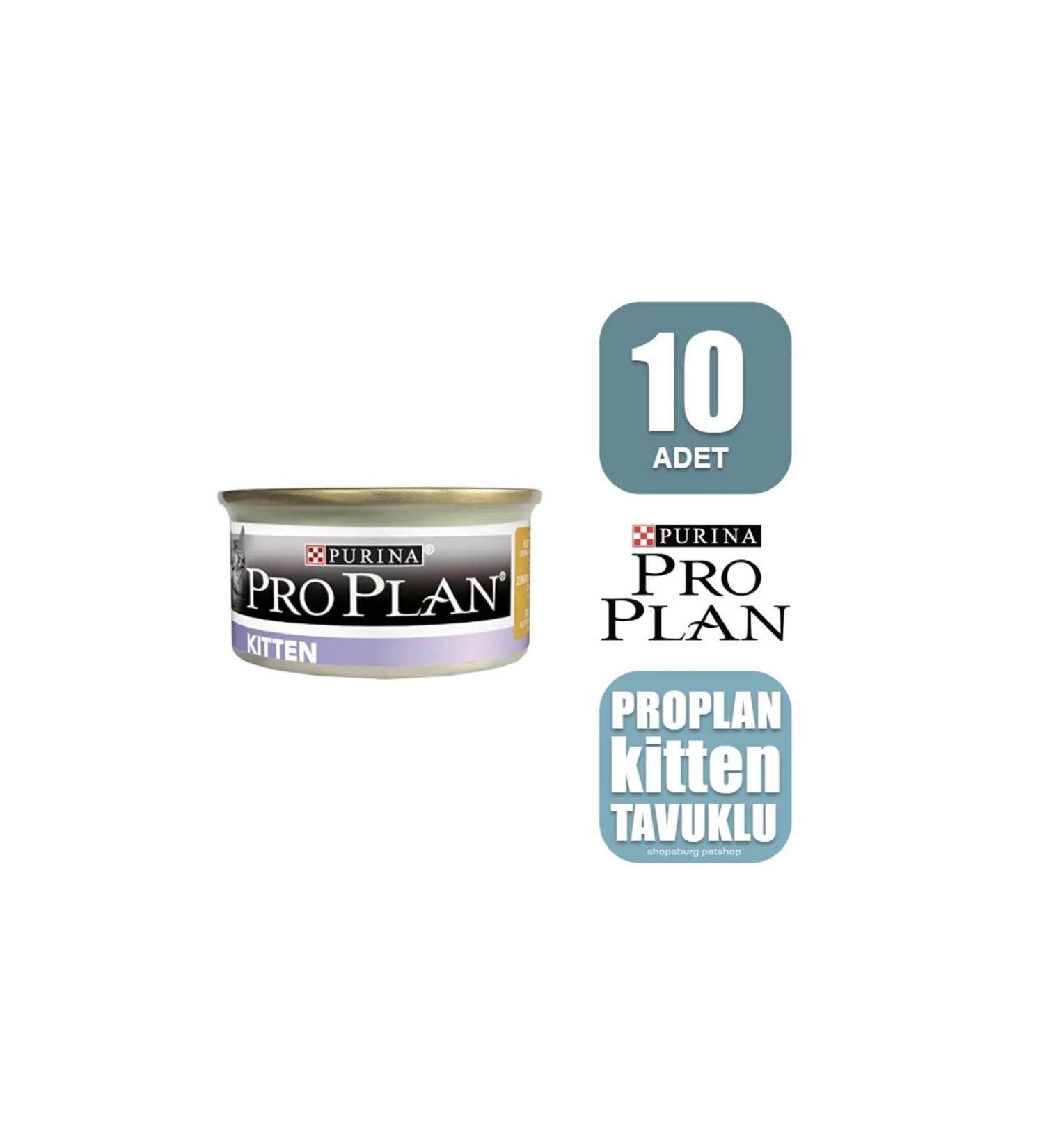 Pro Plan Pro Plan Kitten Chicken Meat Kitten Canned Food 85 Gr X 10 Pieces