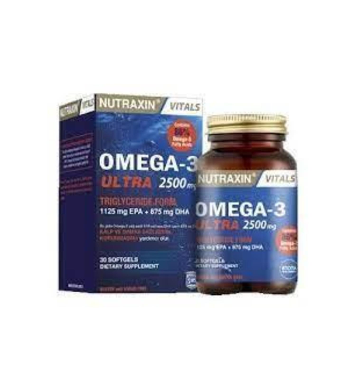 Nutraxin Omega-3 Ultra 2500 mg 30 Softgels