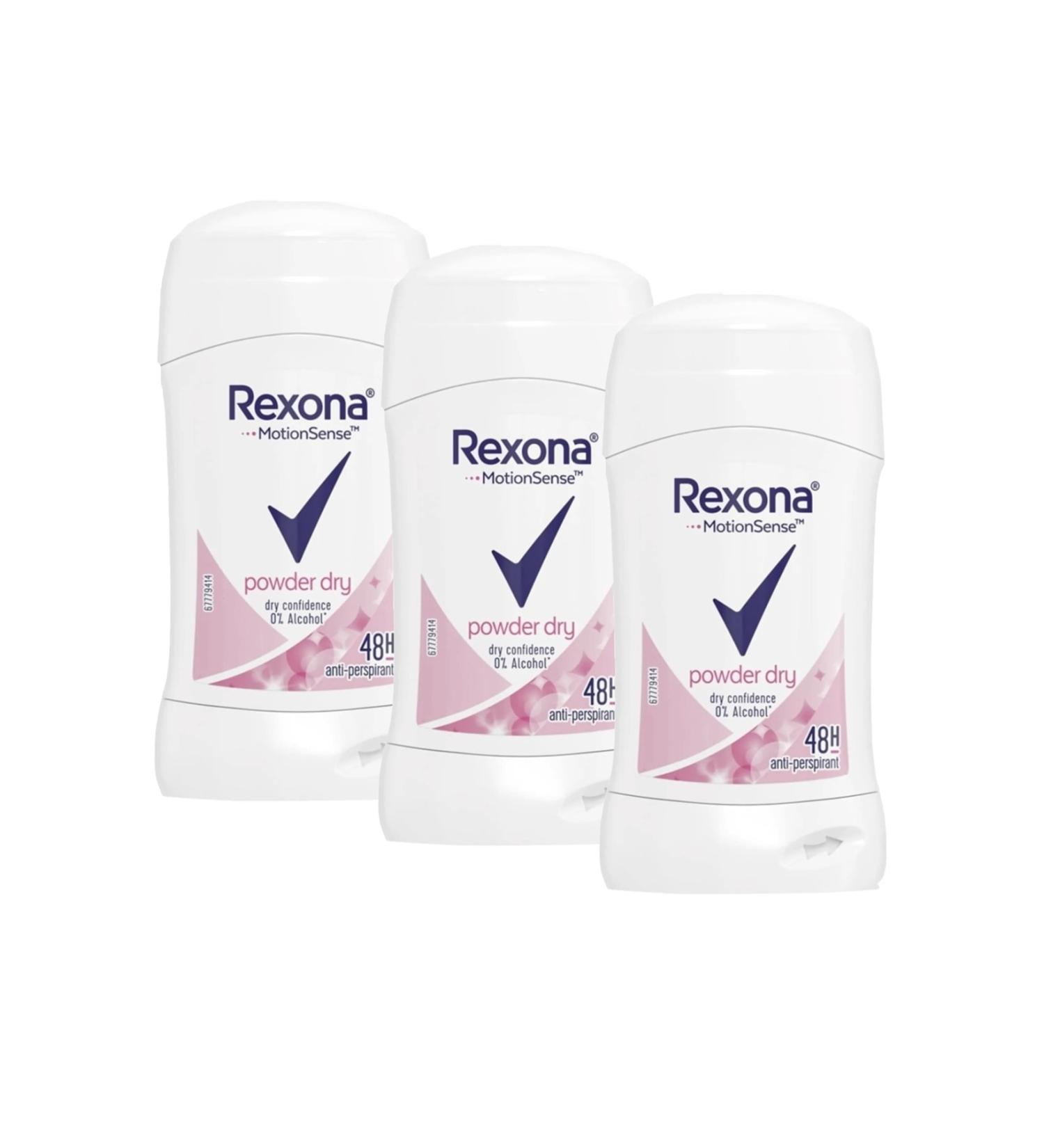 Rexona Women Stick Powder Dry 40 Ml * 3 Pieces
