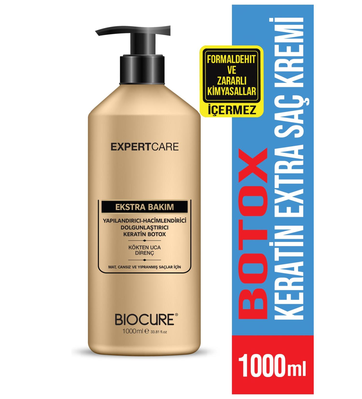 Biocure Botox Keratin Extra Hair Care Cream Hair Botox / Repairing Structuring Plumping 1 Liter