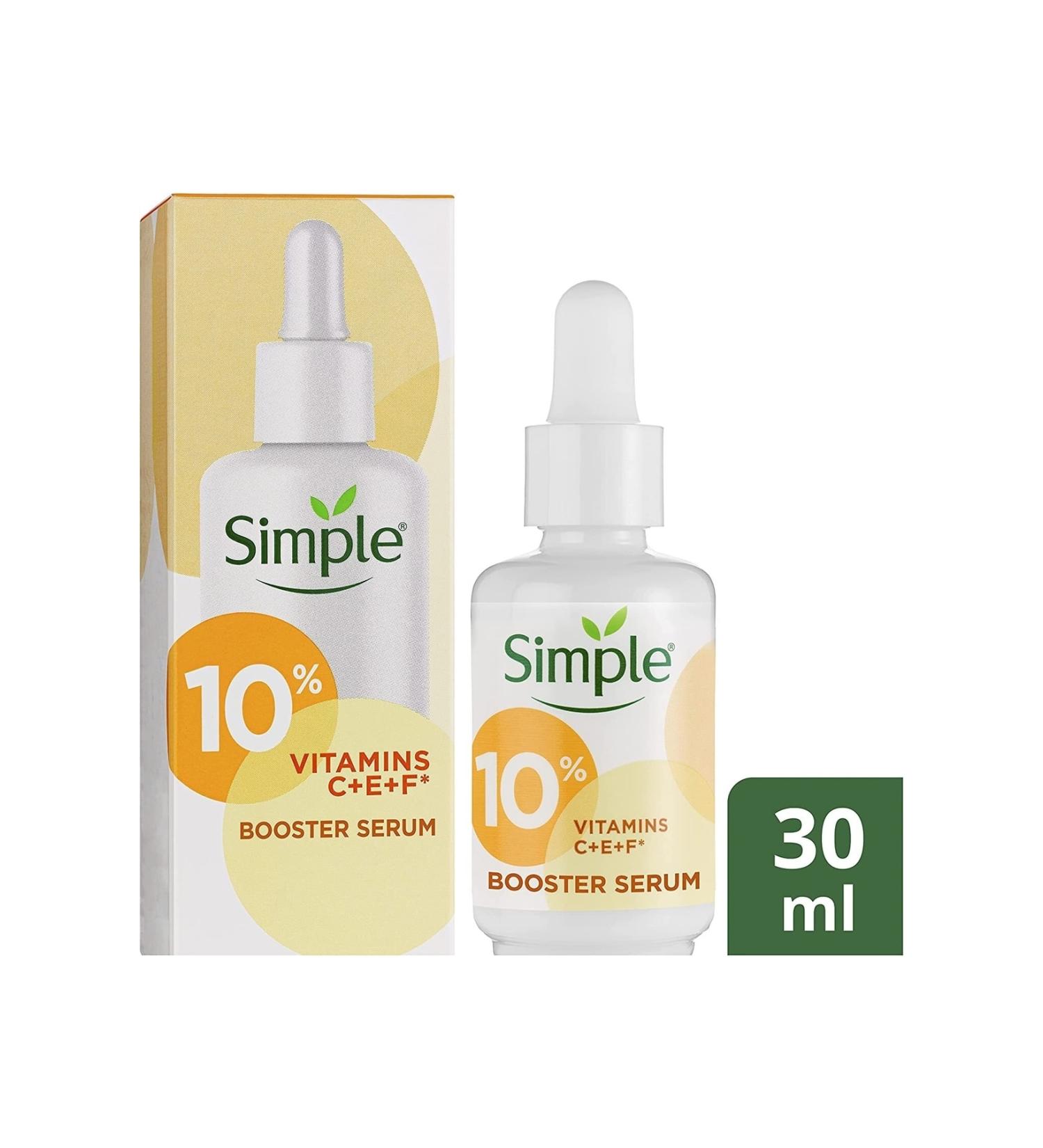 Simple Booster Serum Vitamin C+F+E For Younger Looking and Bright Skin 30 Ml - Buy Online on GoSupps.com