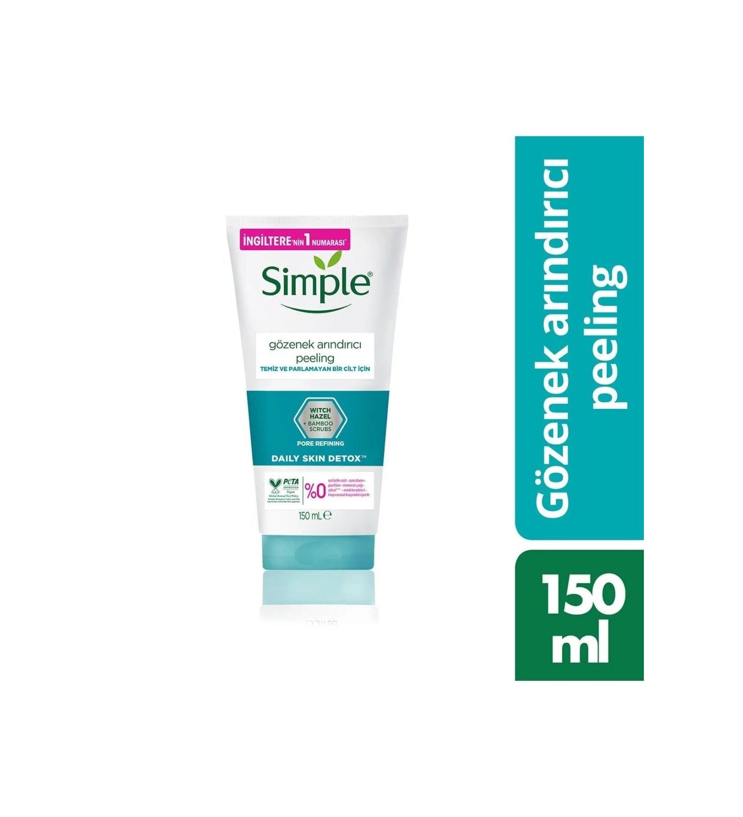 Simple Daily Skin Detox Pore Refining Peeling For Clean And Shine-Free Skin 150 Ml - Buy Online on GoSupps.com