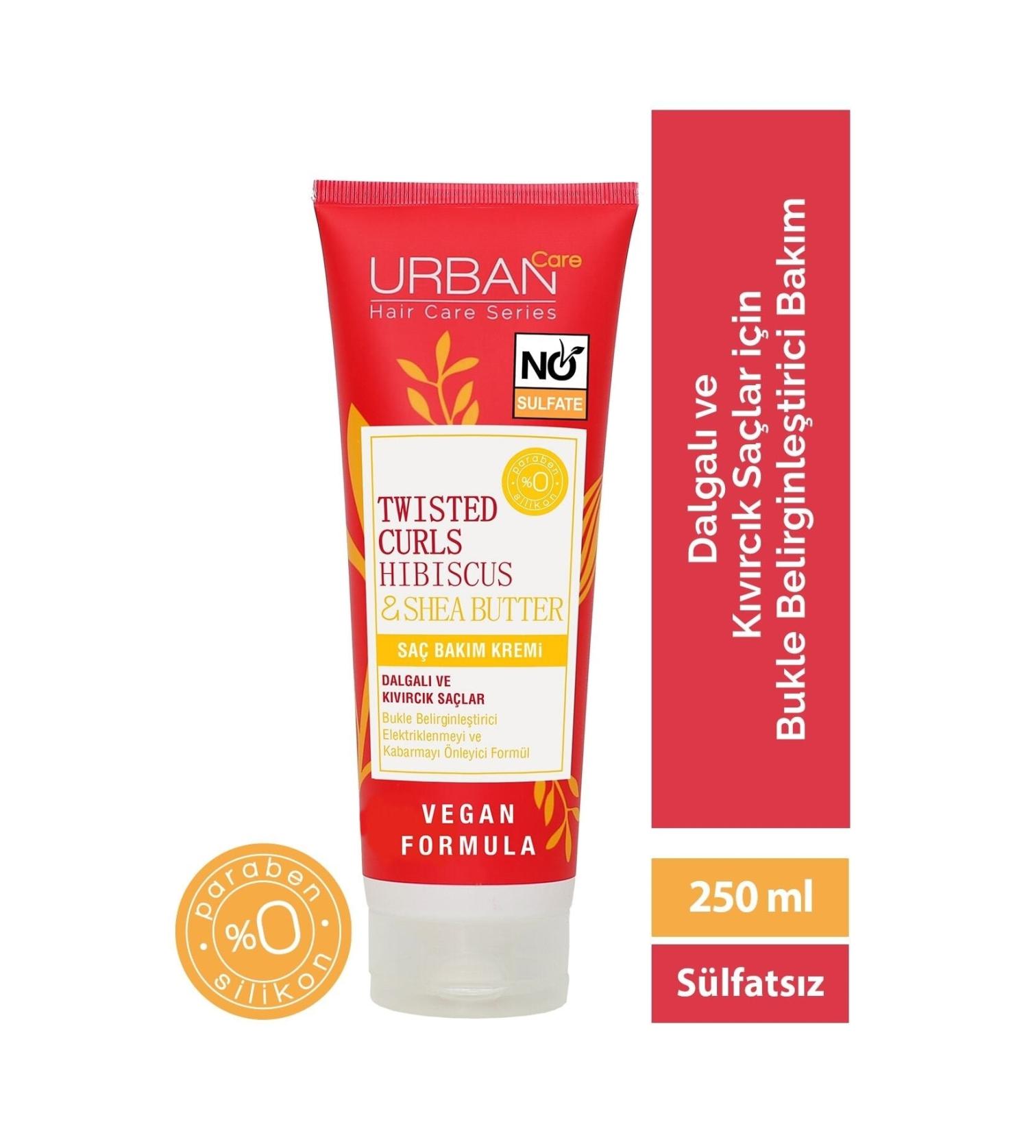 Urban Care Hibiscus & Shea Butter Curly and Wavy Hair Conditioner-sulfate-free-250ml-vegan Formula - Buy Online on GoSupps.com