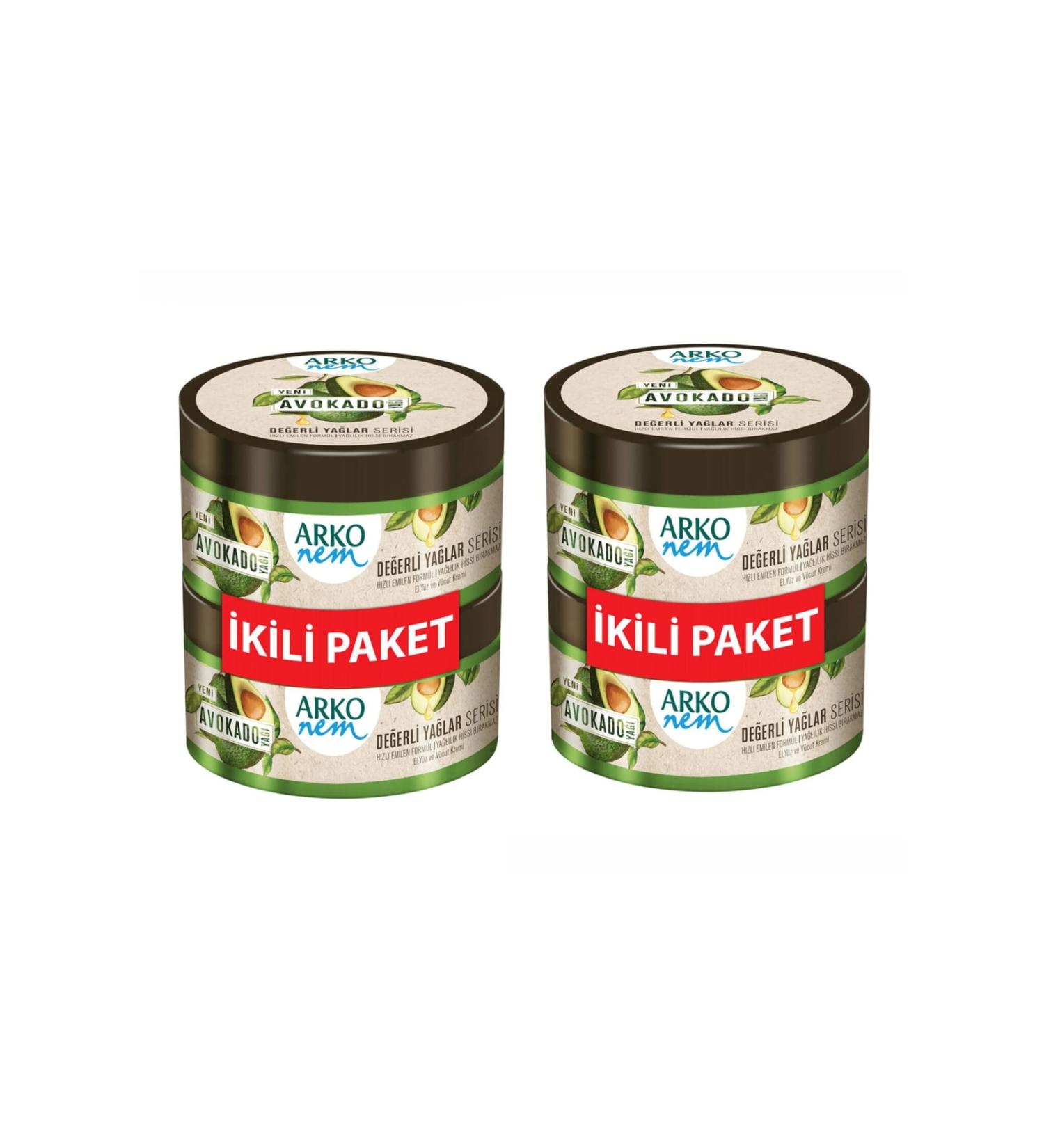 Arko Nem Precious Oils Avocado Oil Hand and Body Cream 250 Ml + 250 Ml 2 Pieces