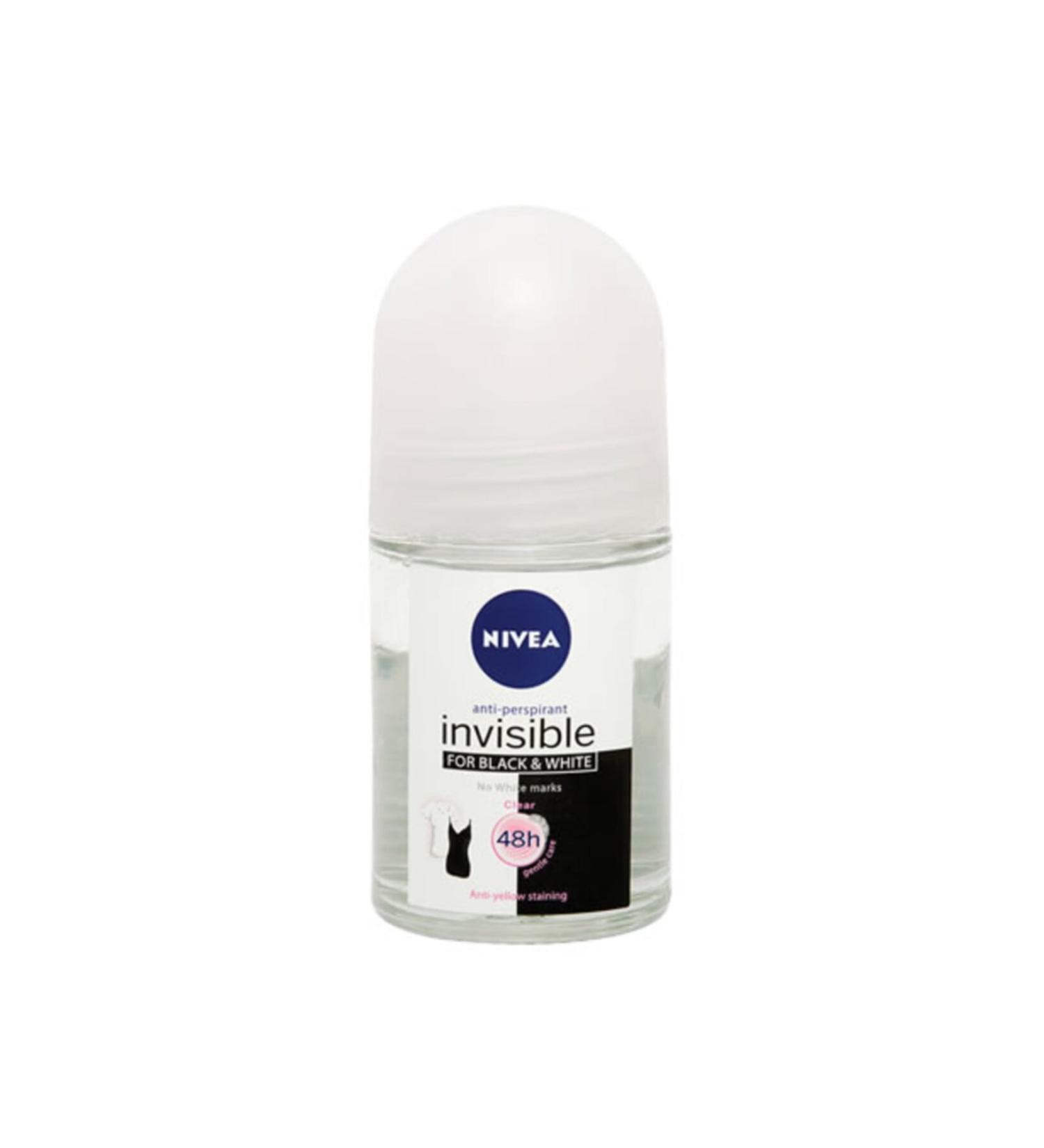 NIVEA Deo Mini Roll-On Black&White Clear 25 Ml