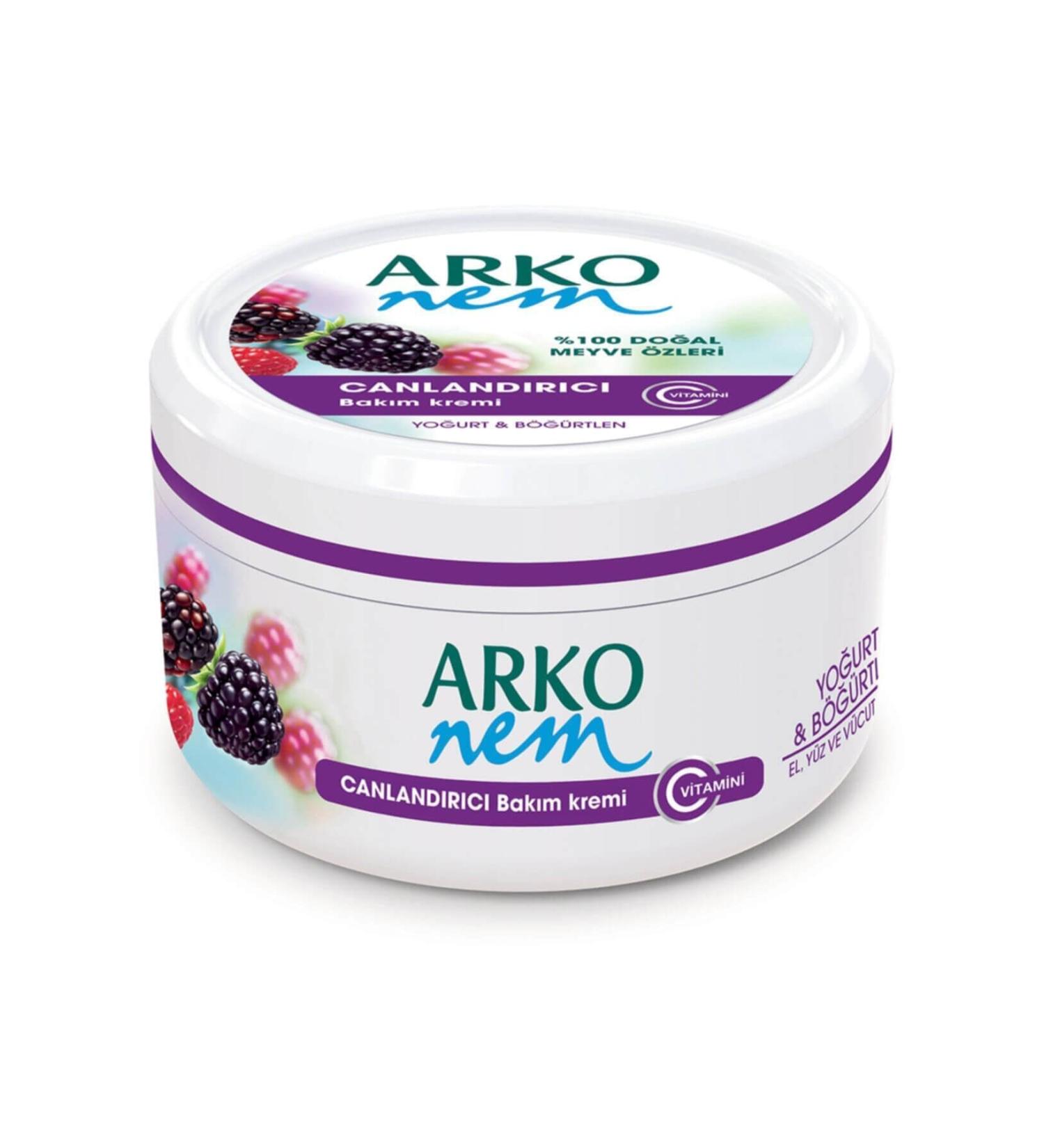 Arko Yogurt and Blackberry Revitalizing Care Moisture Cream 300 ml