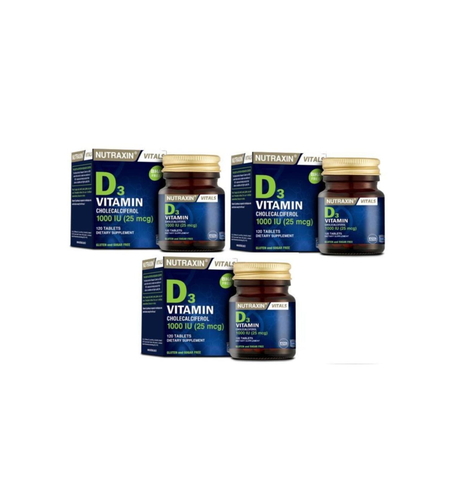 Nutraxin Vitamin D3 120 Tablets