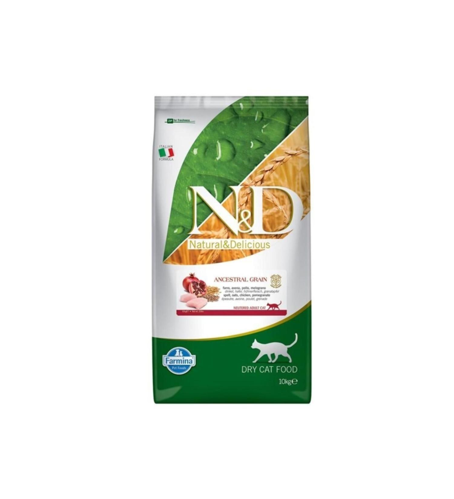 Farmina Nd Low Grain Chicken Pomegranate Sterilized Cat Food 10 Kg